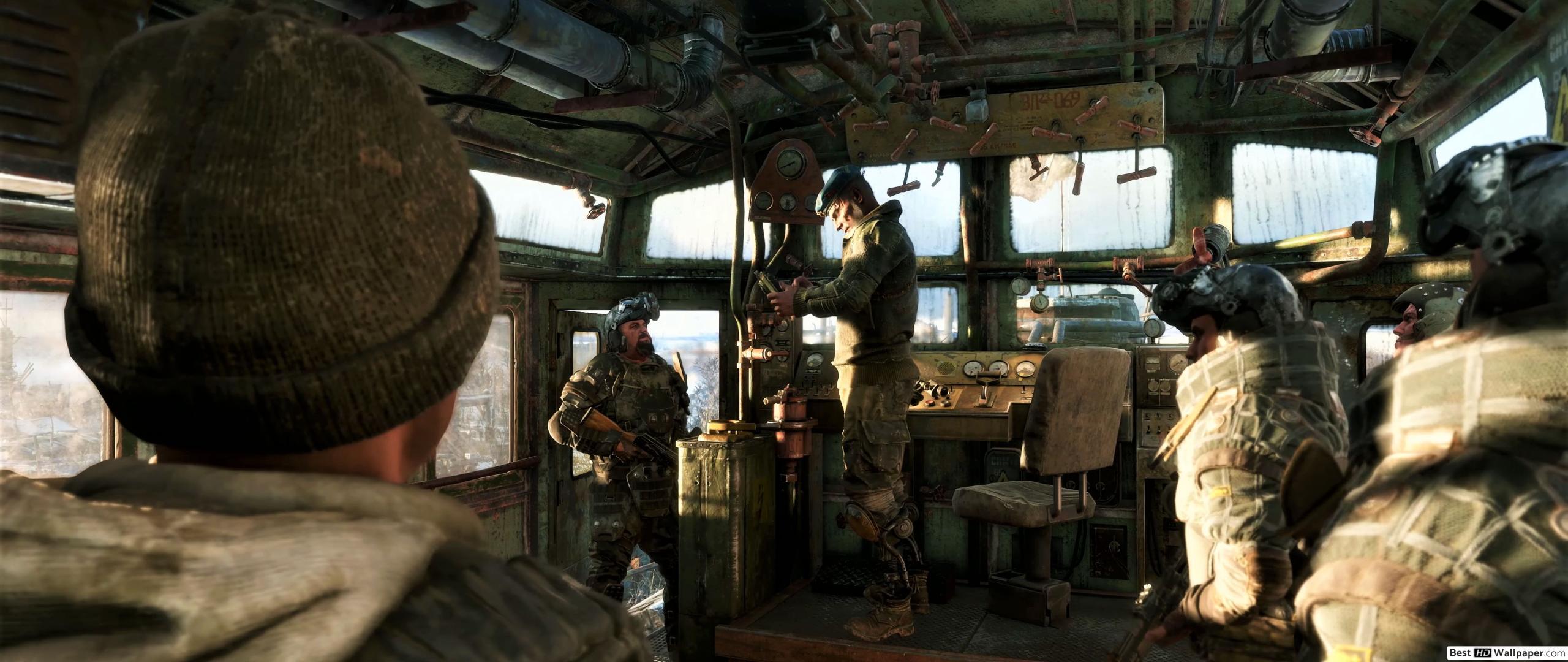 2560x1080 Army of Metro Exodus HD wallpaper download