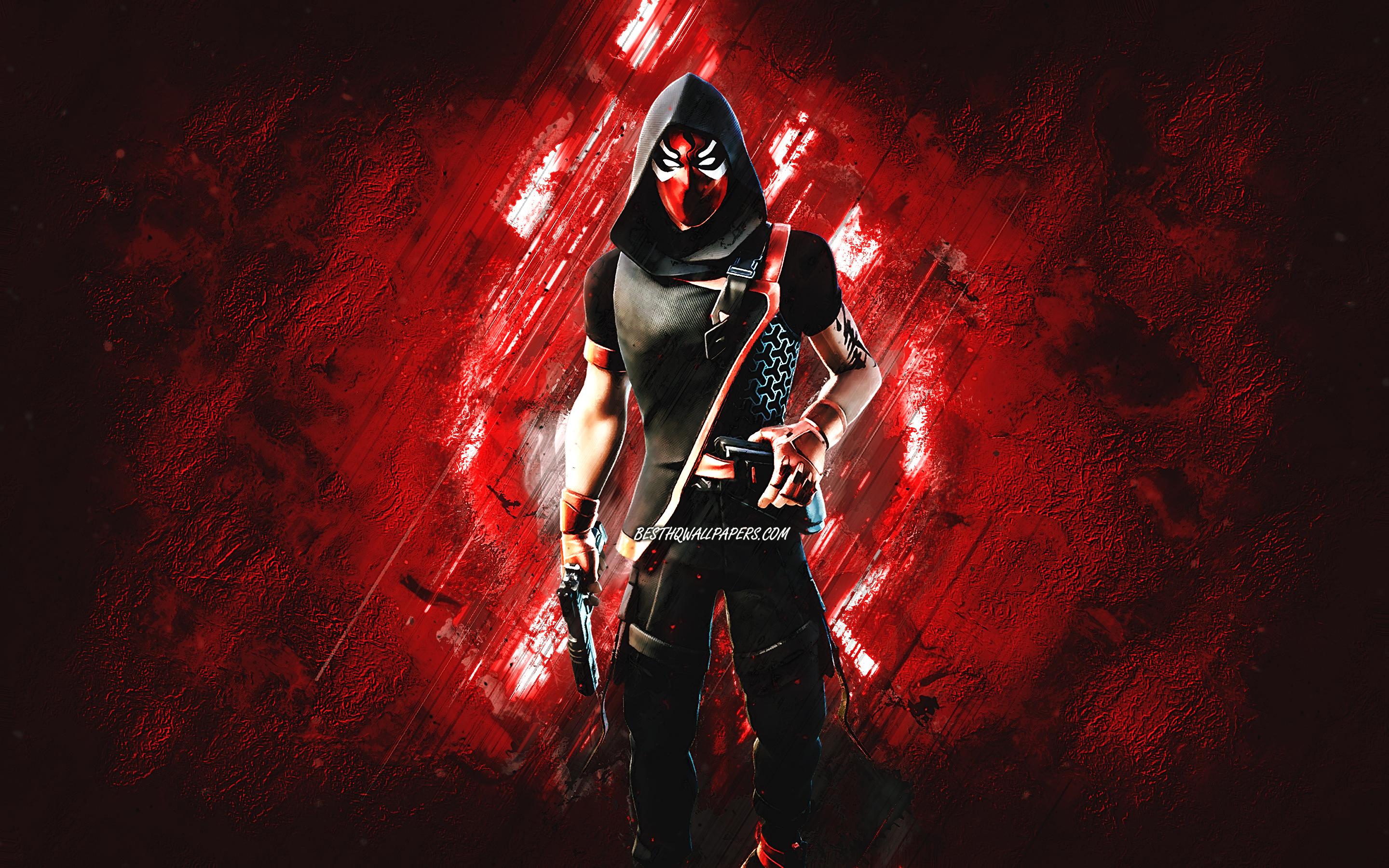 2880x1800 Download wallpaper Fortnite Seeker Skin, Fortnite, main characters, red stone background, Seeker, Fortnite skins, Seeker Skin, Seeker Fortnite, Fortnite characters for desktop with resolution 2880x1800. High Quality HD picture wallpaper