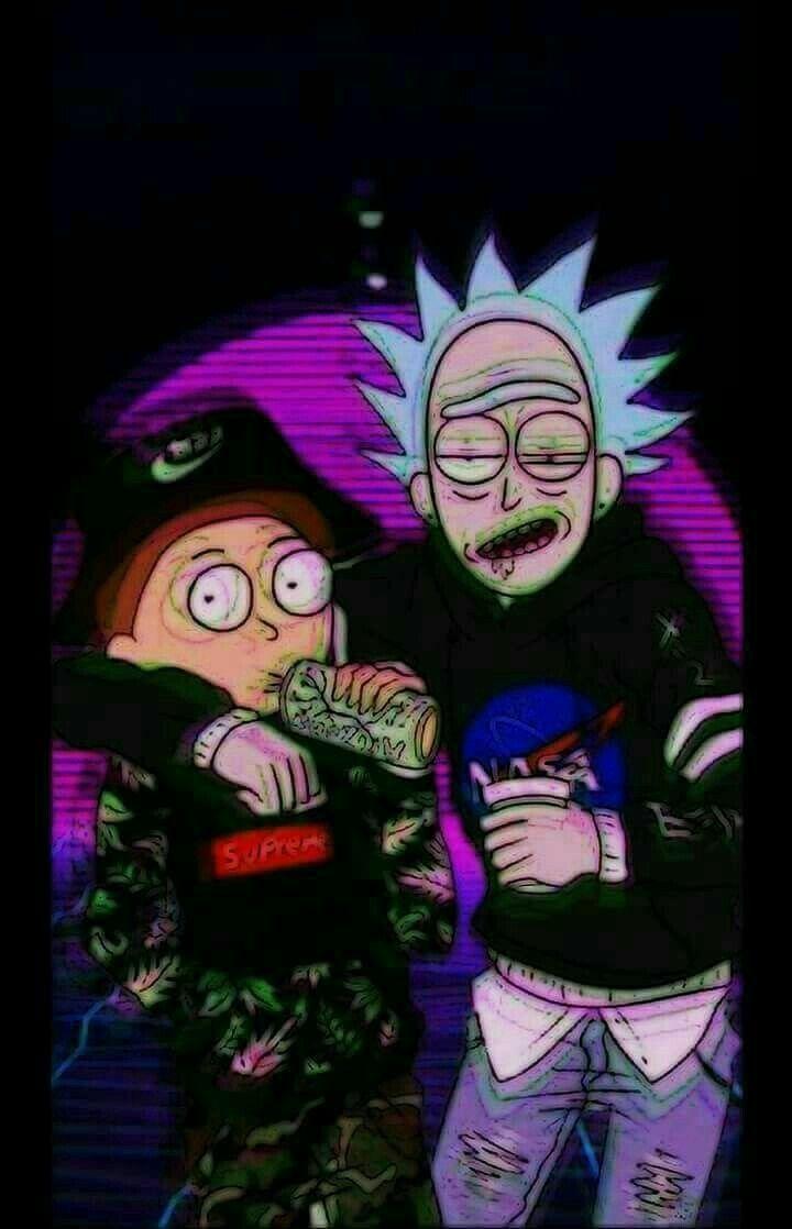 720x1118 Gangster Rick And Morty Wallpaper