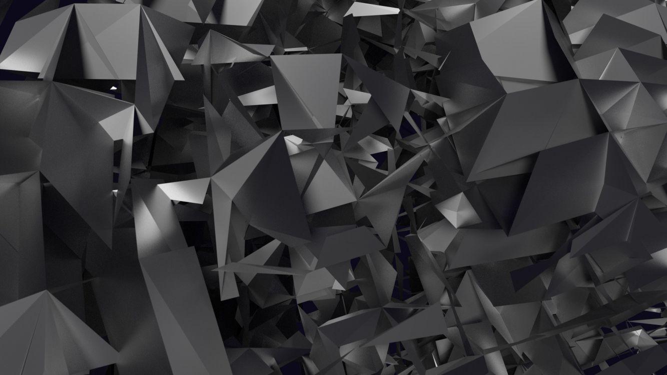1333x750 Wallpaper White and Blue Abstract Art, Background Free Image