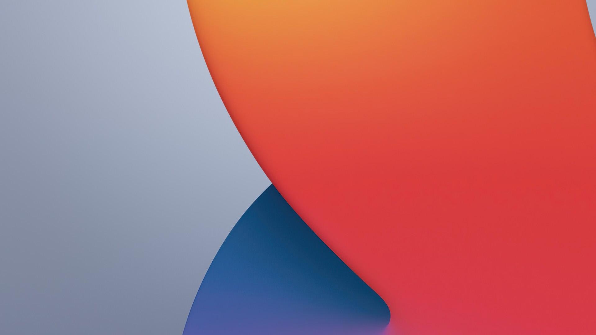 1920x1080 Ios 14 WWDC 2020 iPhone 12 iPados Red And Blue With Grey Background Stock HD Abstract Wallpaper
