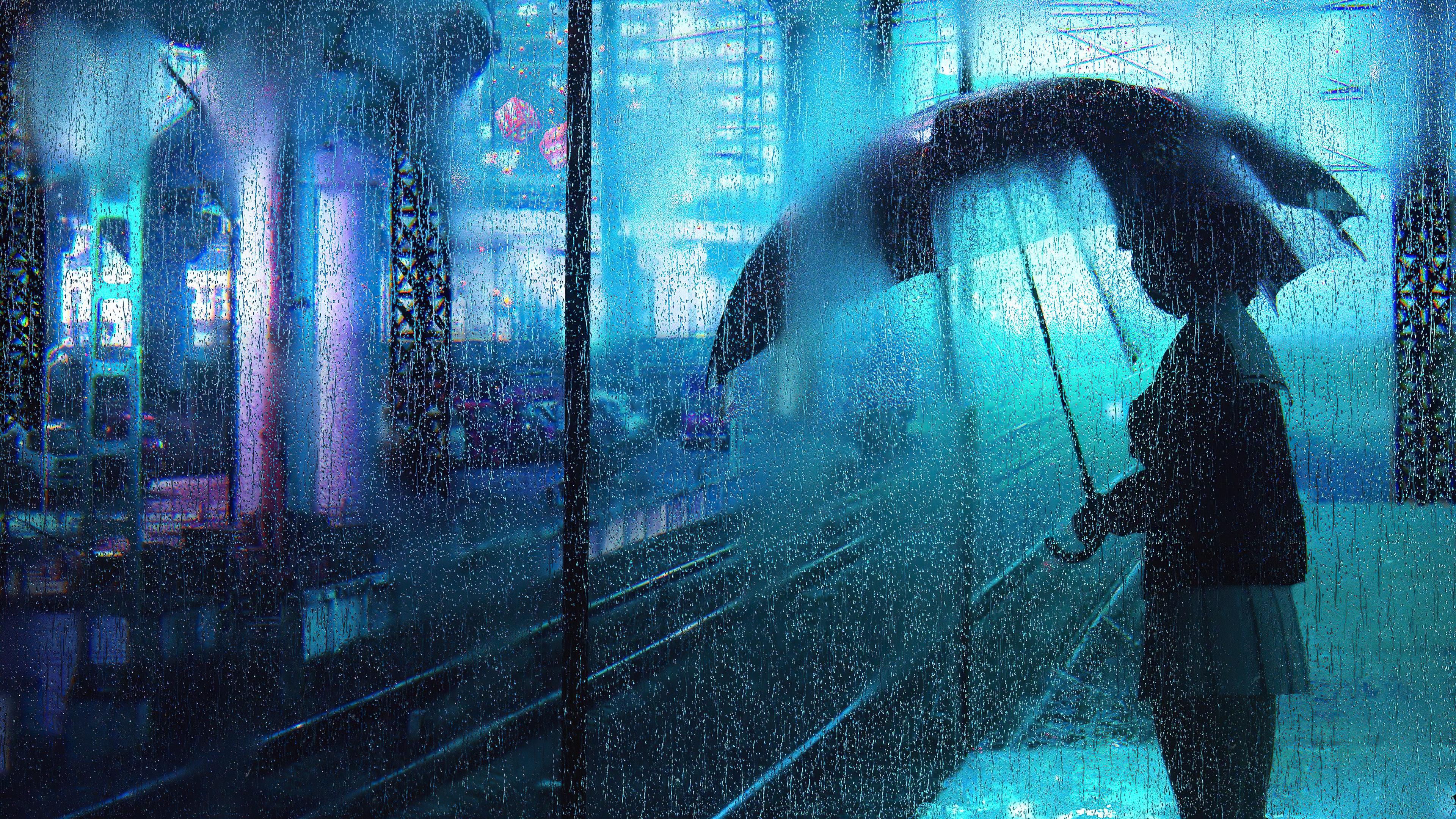 3840x2160 Waiting In Rain, HD Artist, 4k Wallpaper, Image, Background, Photo and Picture