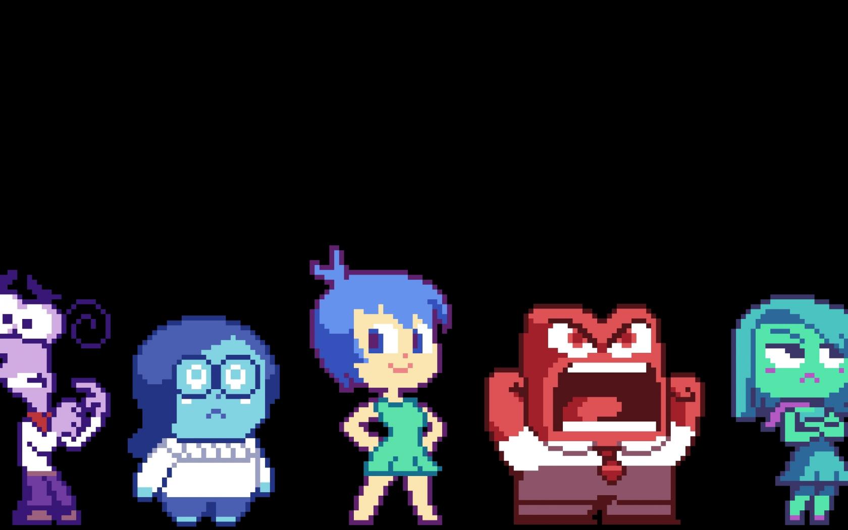 1680x1050 Desktop Wallpaper Inside Out Movie Cast, Pixel Art, HD Image, Picture, Background, Yfshce