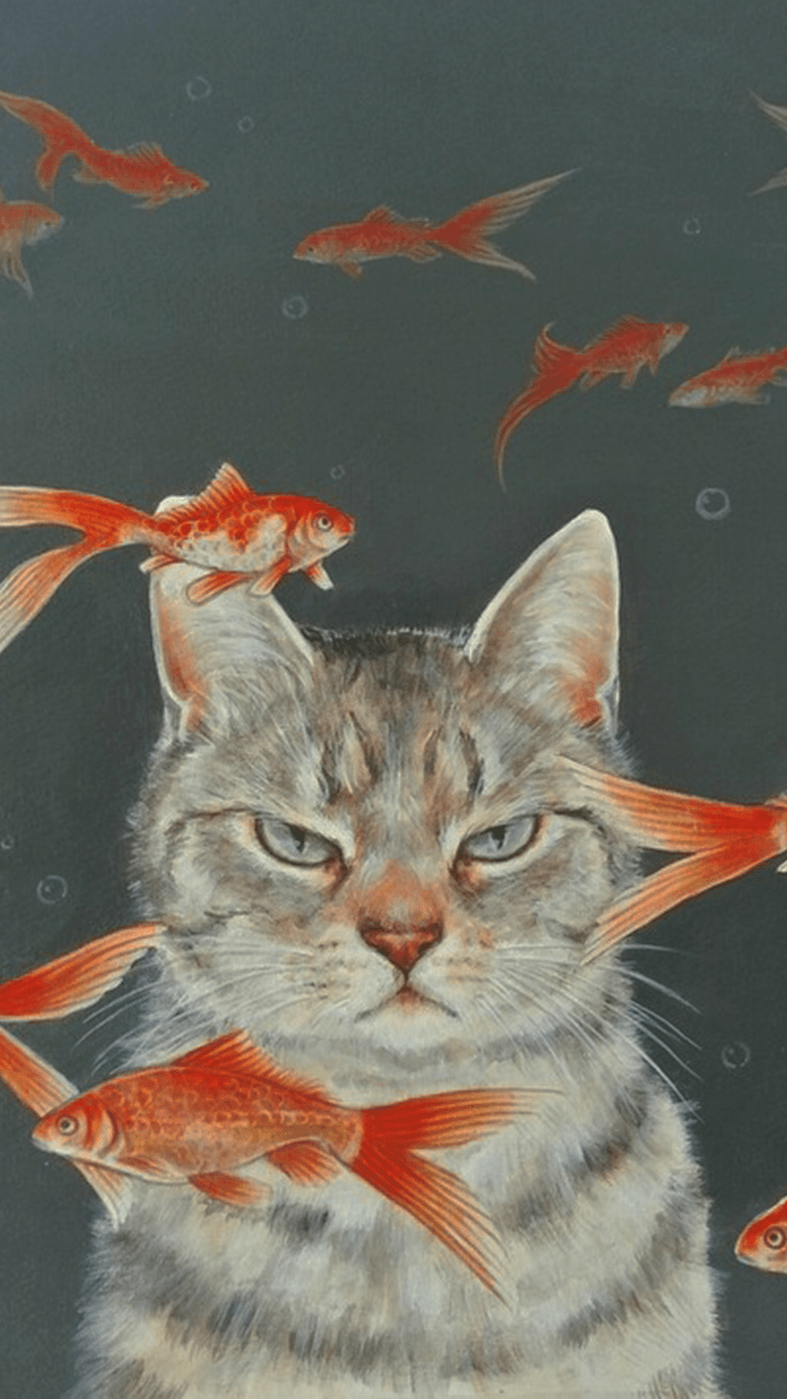 720x1280 tumblr_p77phh1HYa1w5jef7o5_1280.png 720×1.280 pixel. Cat art, Art wallpaper, Art collage wall