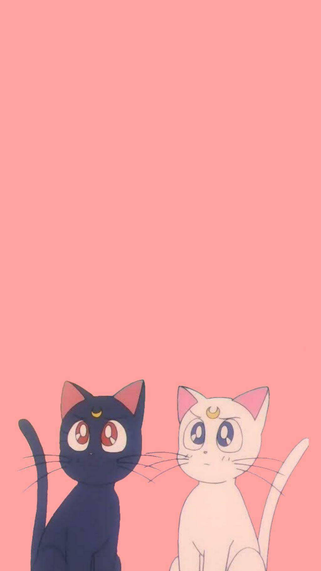 1024x1820 Anime Aesthetic Cat Wallpaper