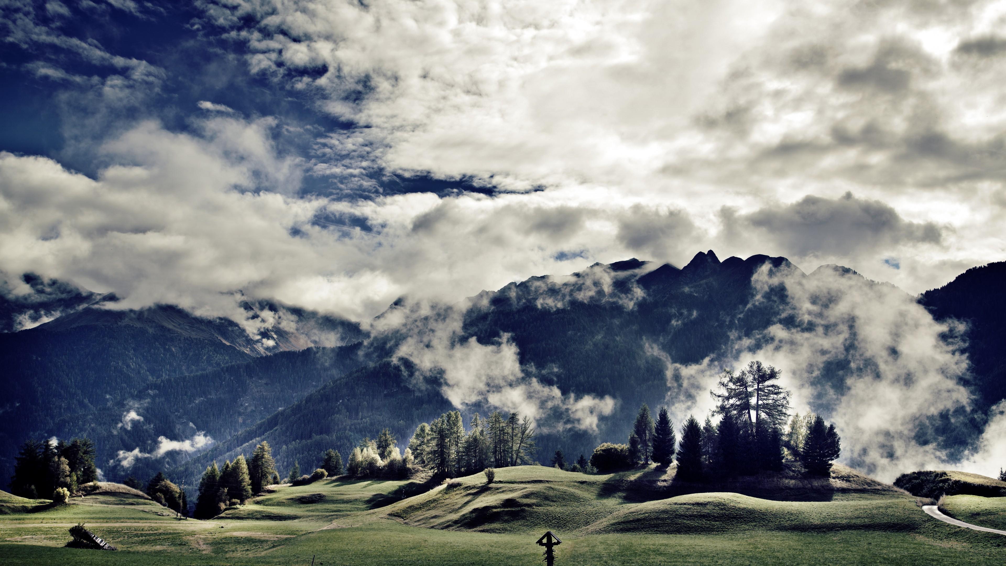3840x2160 Wallpaper Tirol, 5k, 4k wallpaper, 8k, Austria, mountains, meadows, clouds, Nature