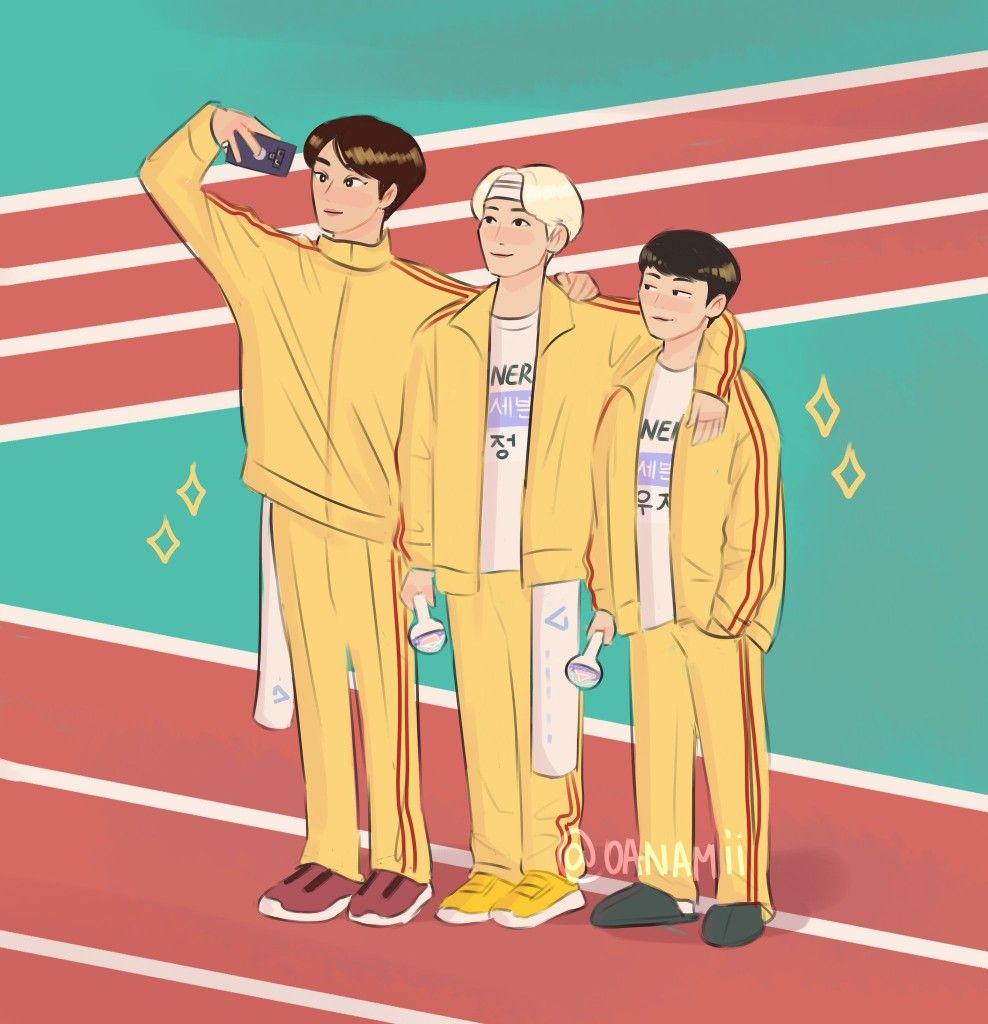 988x1024 SEVENTEEN MINGYU JEONGHAN WOOZI ISAC FANART. Seventeen, Seventeen wallpaper, Seventeen kpop