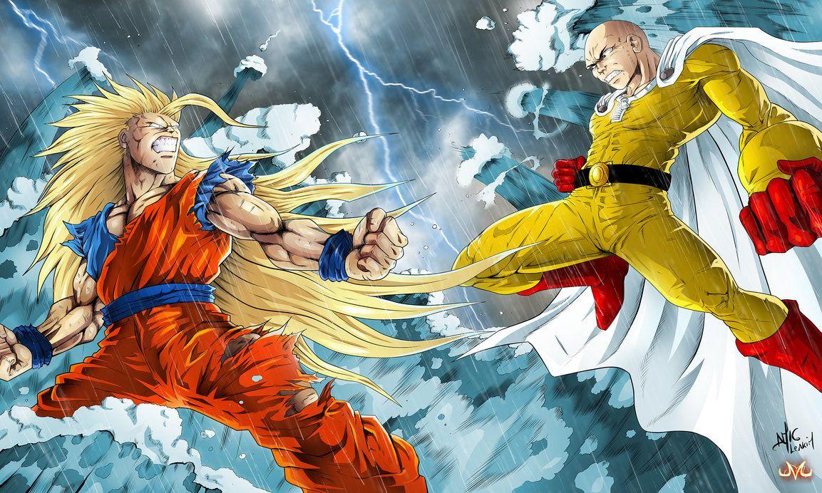 1153x692 Collab : Goku vs Saitama. Goku vs, Saitama one punch, Saitama one punch man
