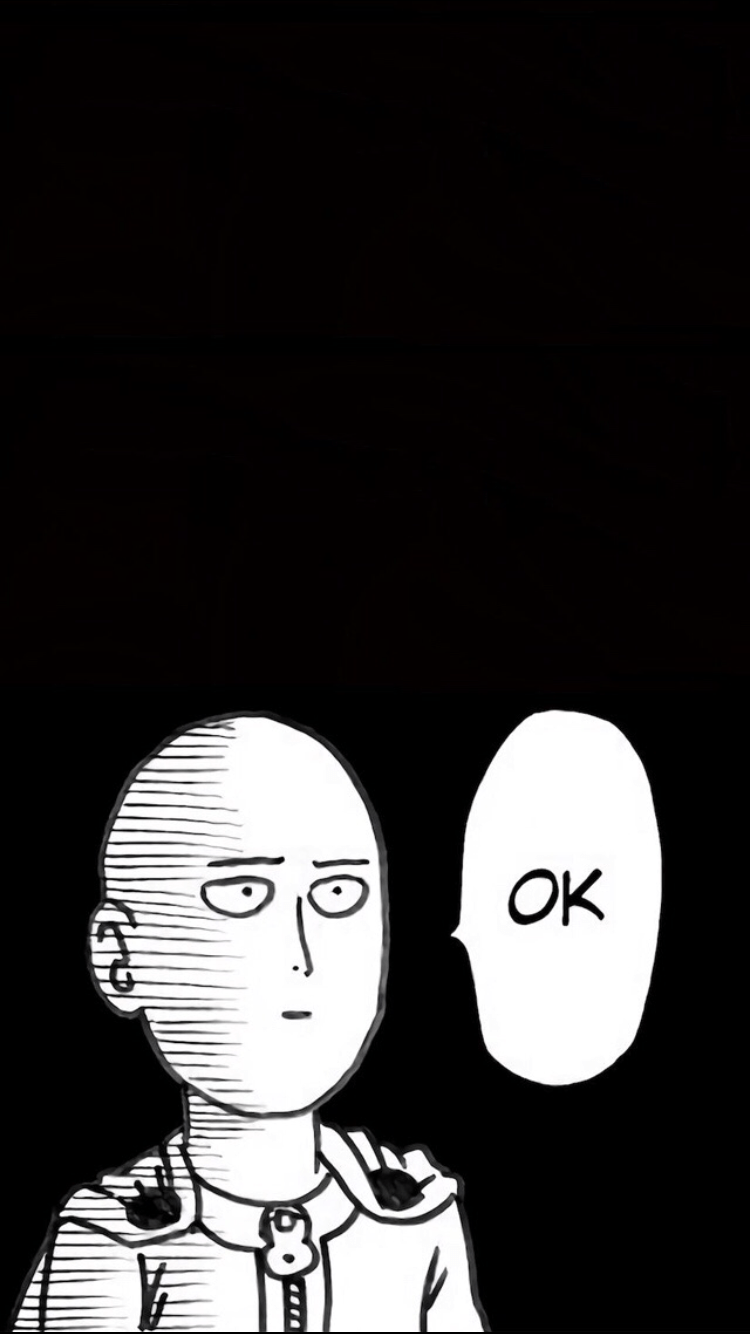 750x1334 One Punch Man Funny Wallpaper