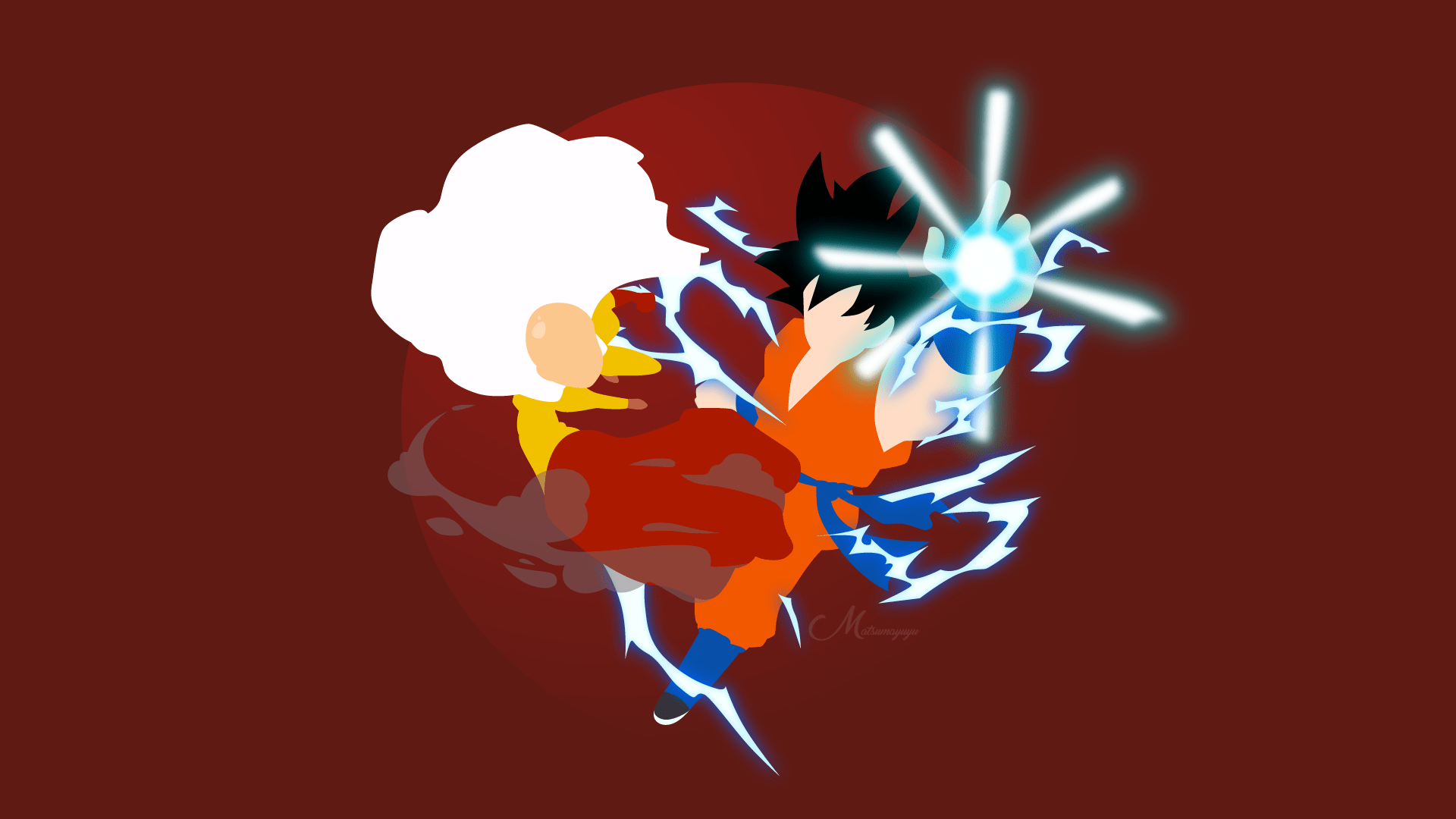 1920x1080 Guko and Saitama from Dragon Ball / One Punch Man HD Wallpaper
