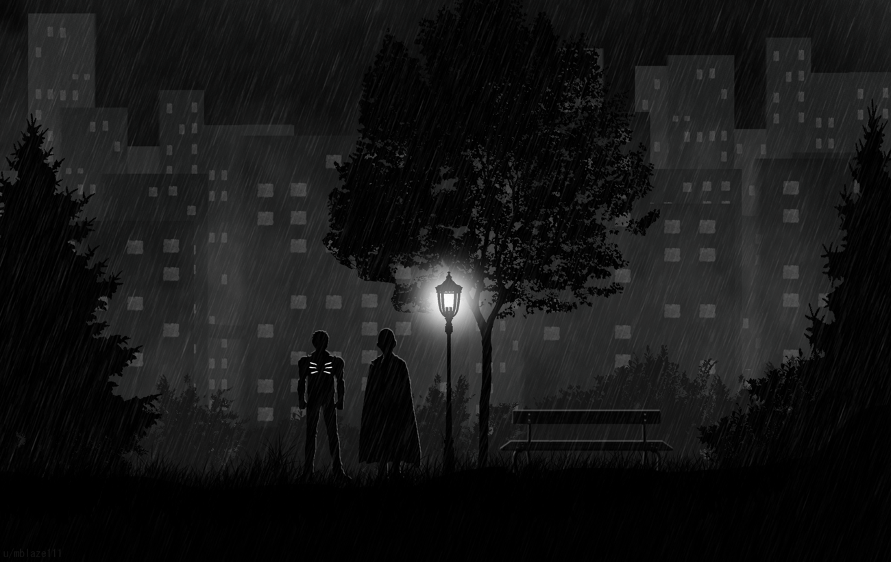 1300x821 U Mblaze11 Black Darkness White Atmospheric Phenomenon Punch Man Wallpaper Black