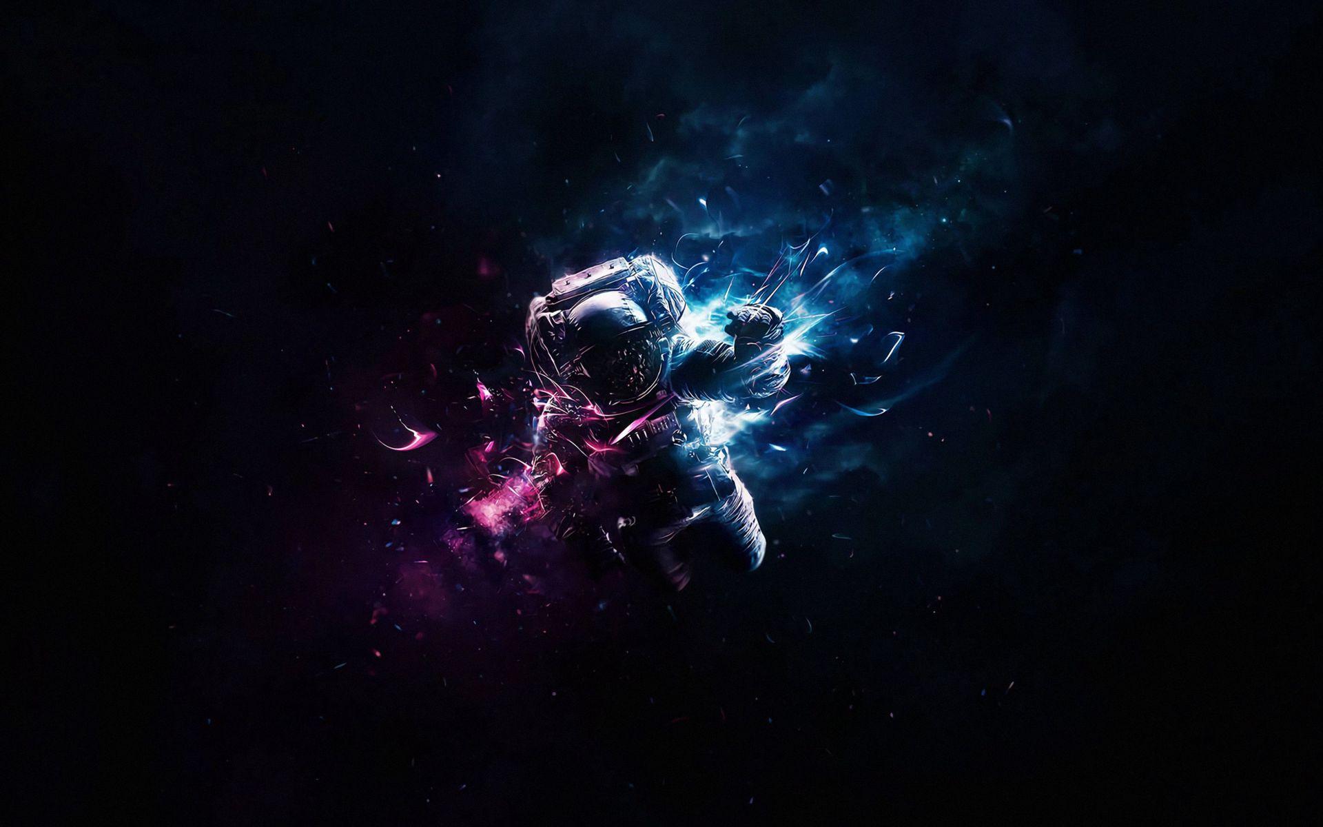 1920x1200 Download wallpaper 1920x1200 cosmonaut, astronaut, art, space, flight, gravity widescreen 16:10 HD background