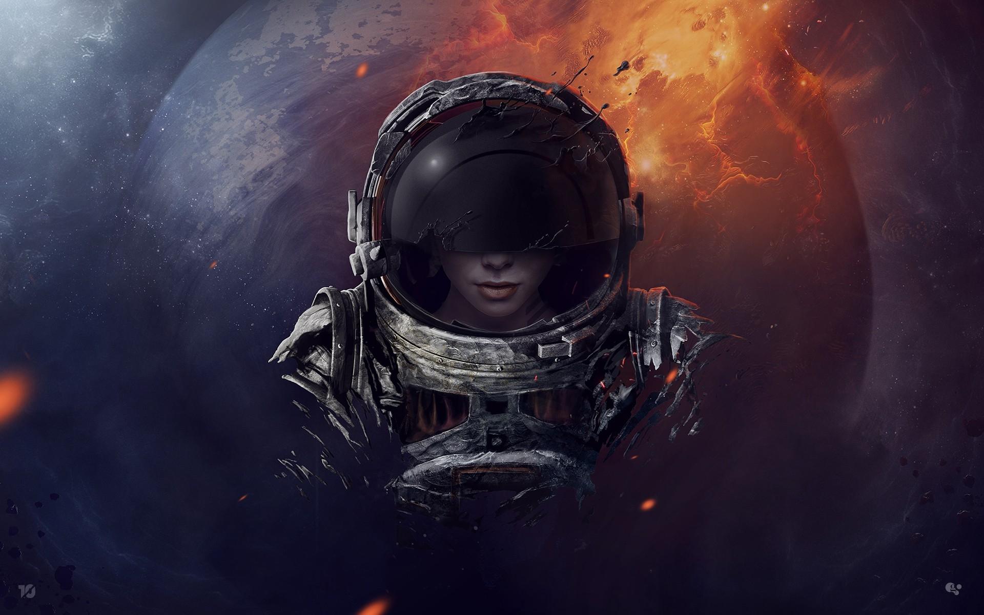 1920x1200 Download 1920x1200 Apocalypse, Destruction, Galaxy, Sci Fi, Astronaut Wallpaper For MacBook Pro 17 Inch