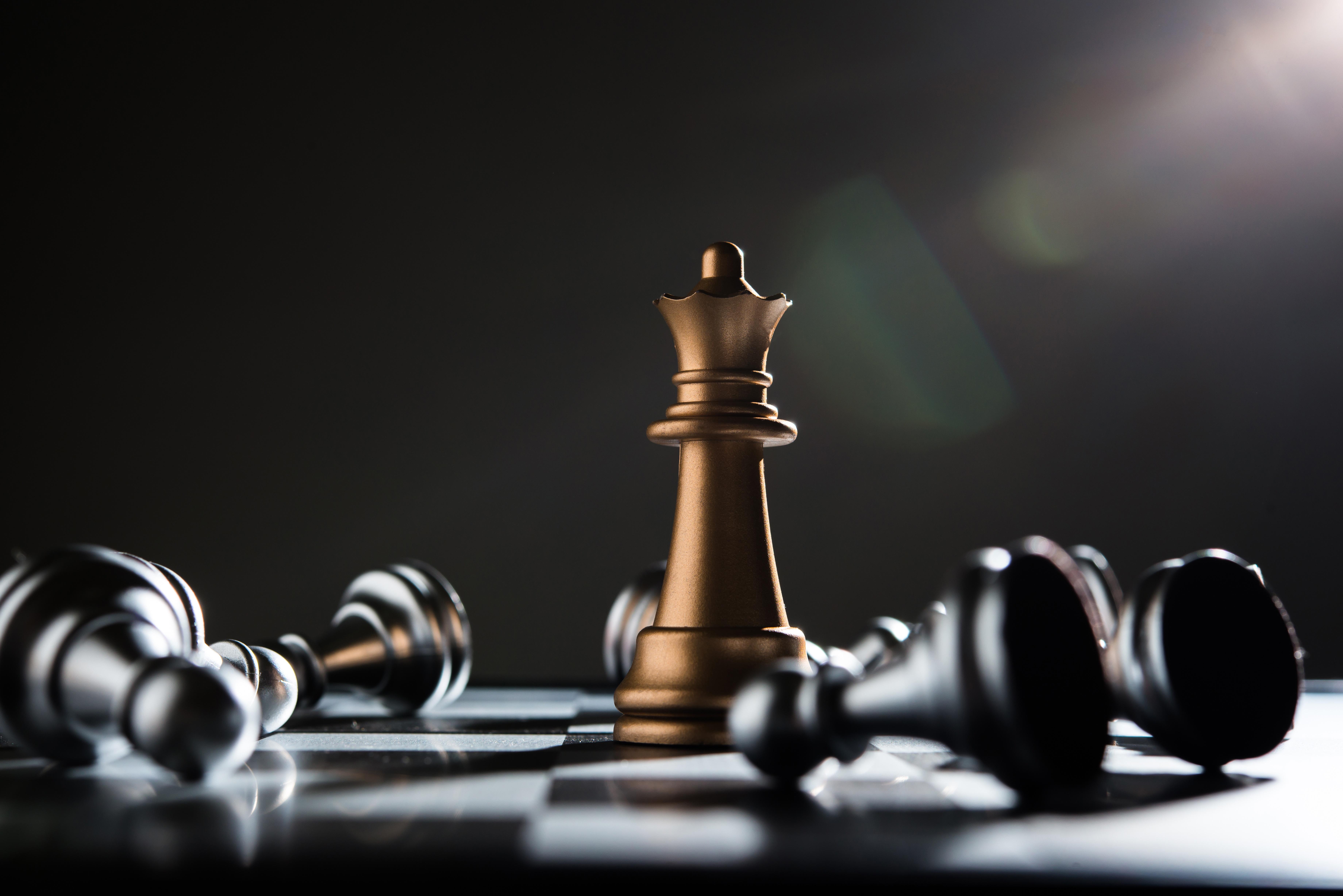 7360x4912 Chess Queen on a board with pawns Desktop wallpaper 1024x600