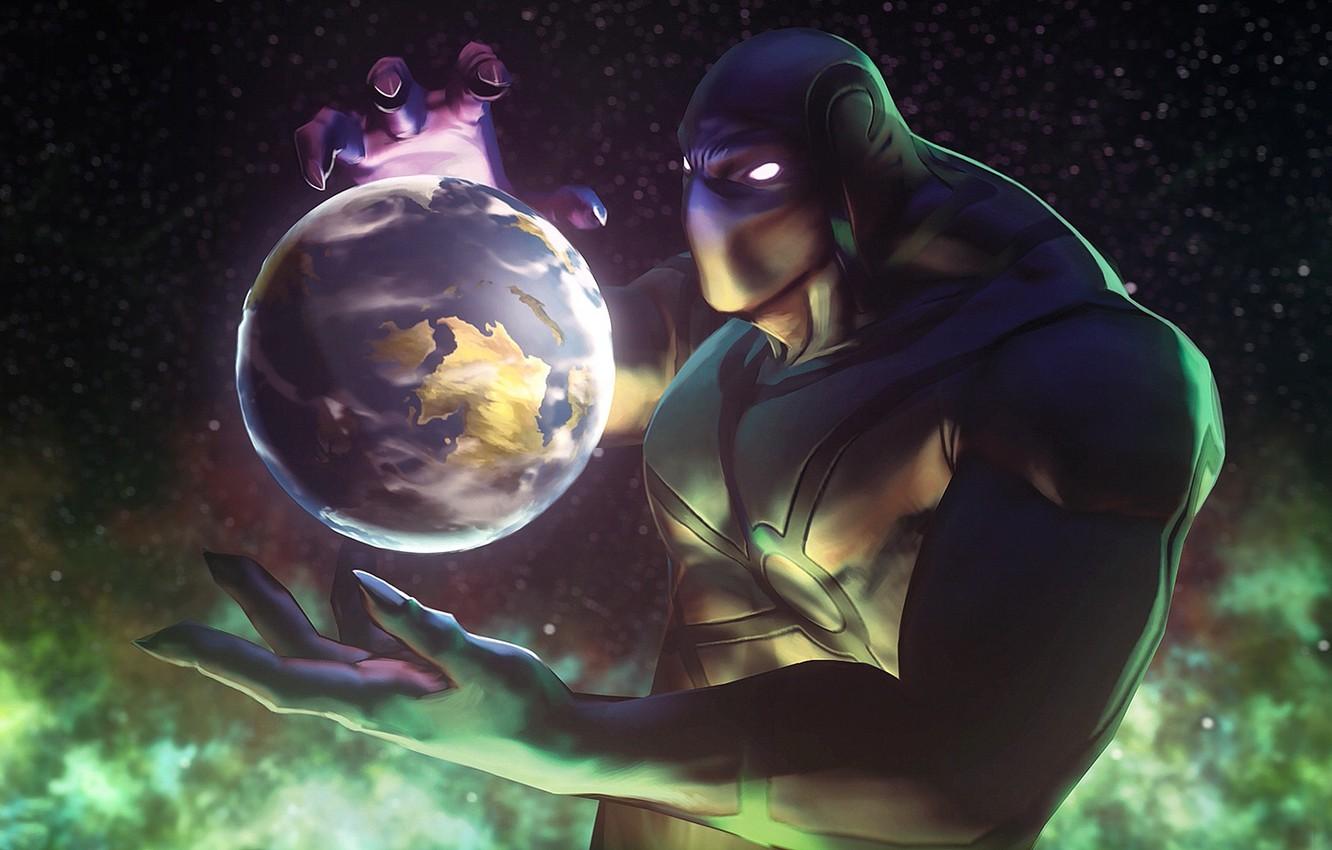 1332x850 Wallpaper space, earth, space, game, Valve, DotA planet, elemental, dota enigma, elemental, Enigma image for desktop, section игры