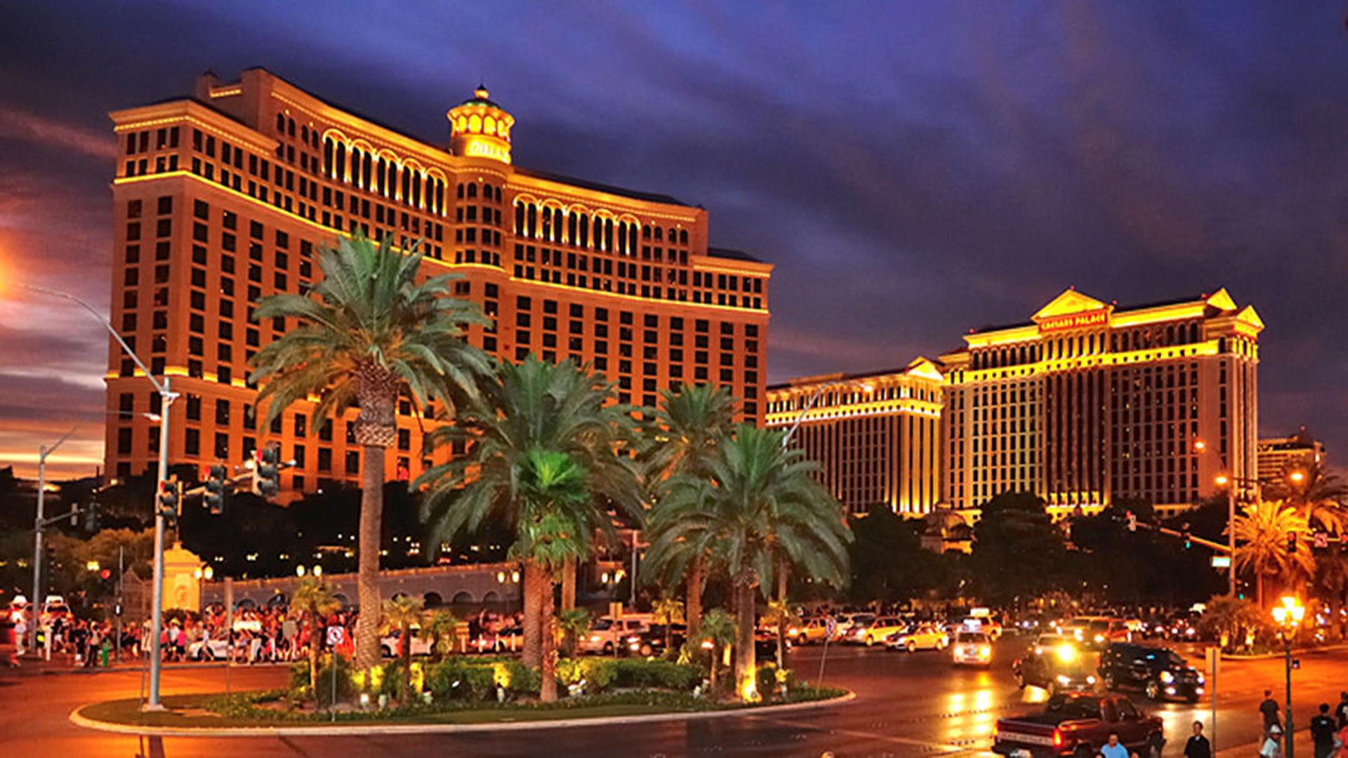 1920x1080 Night In Las Vegas Bellagio Luxury Hotel Casino HD Wallpaper For Mobile Phones Laptops And Pc 1920x1080 :