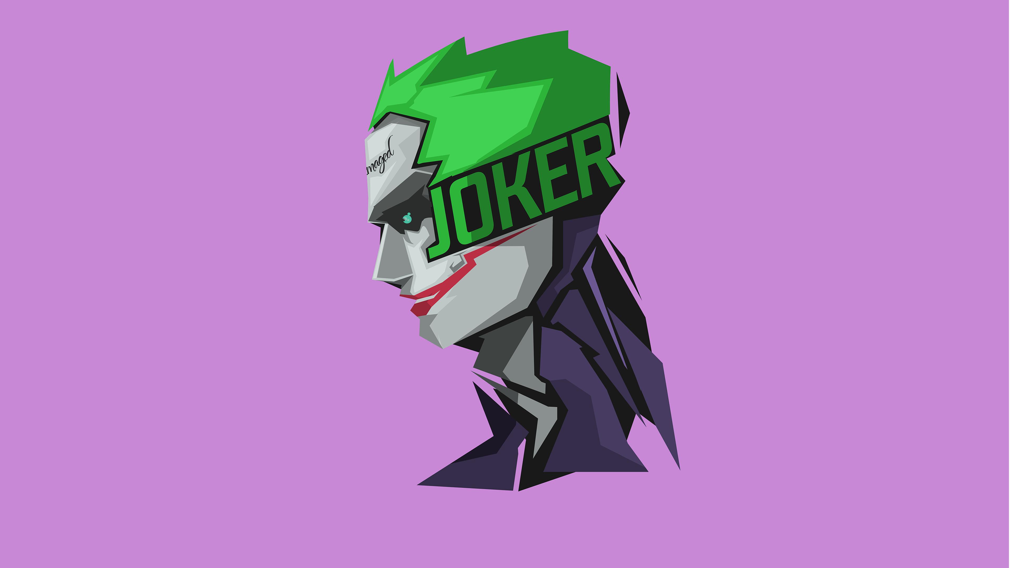 3840x2160 Wallpaper 4k Joker Minimalism 8k Wallpaper