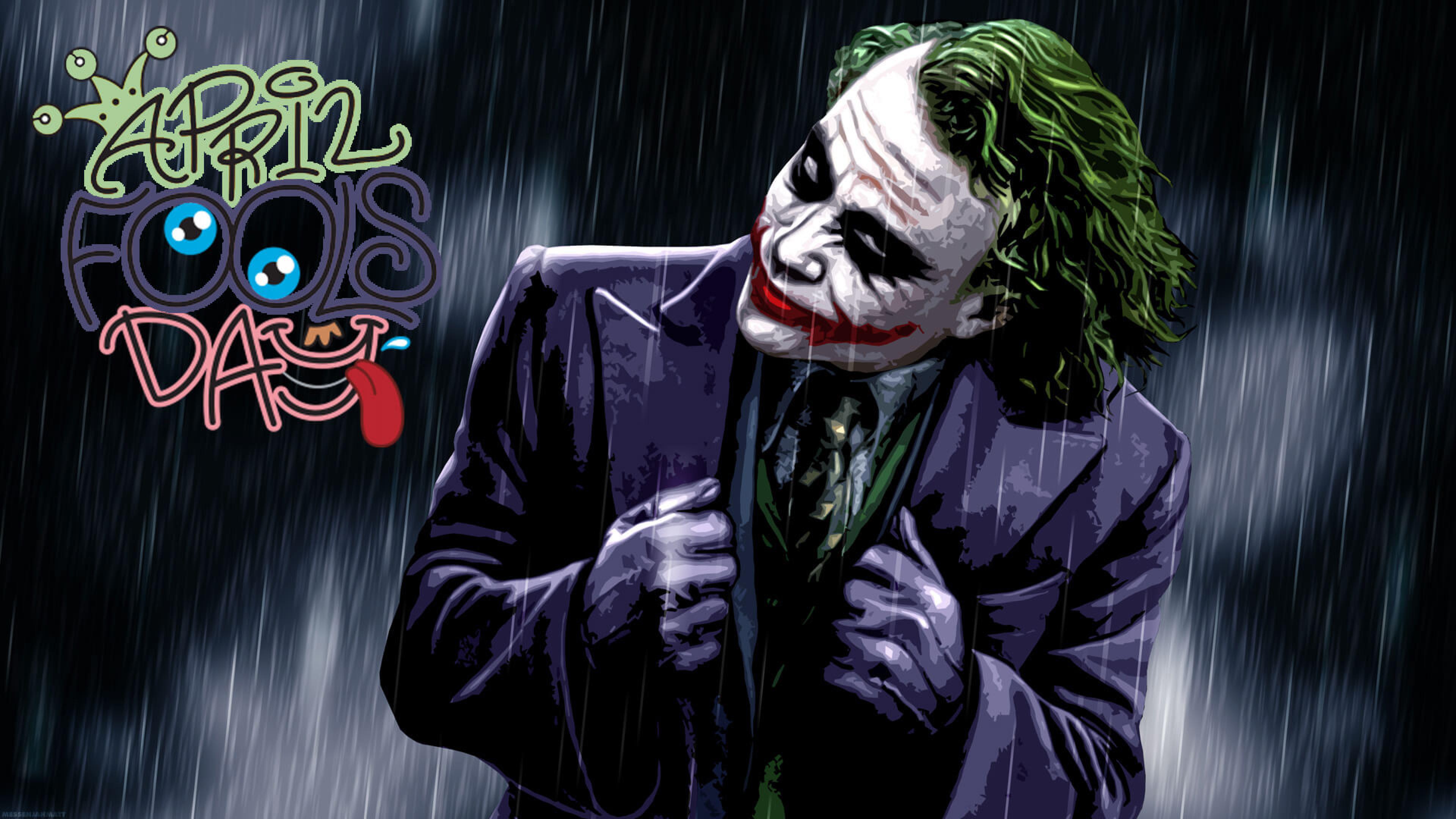 3840x2160 April Fools Day Joker Wishes Pc Desktop HD Wallpaper