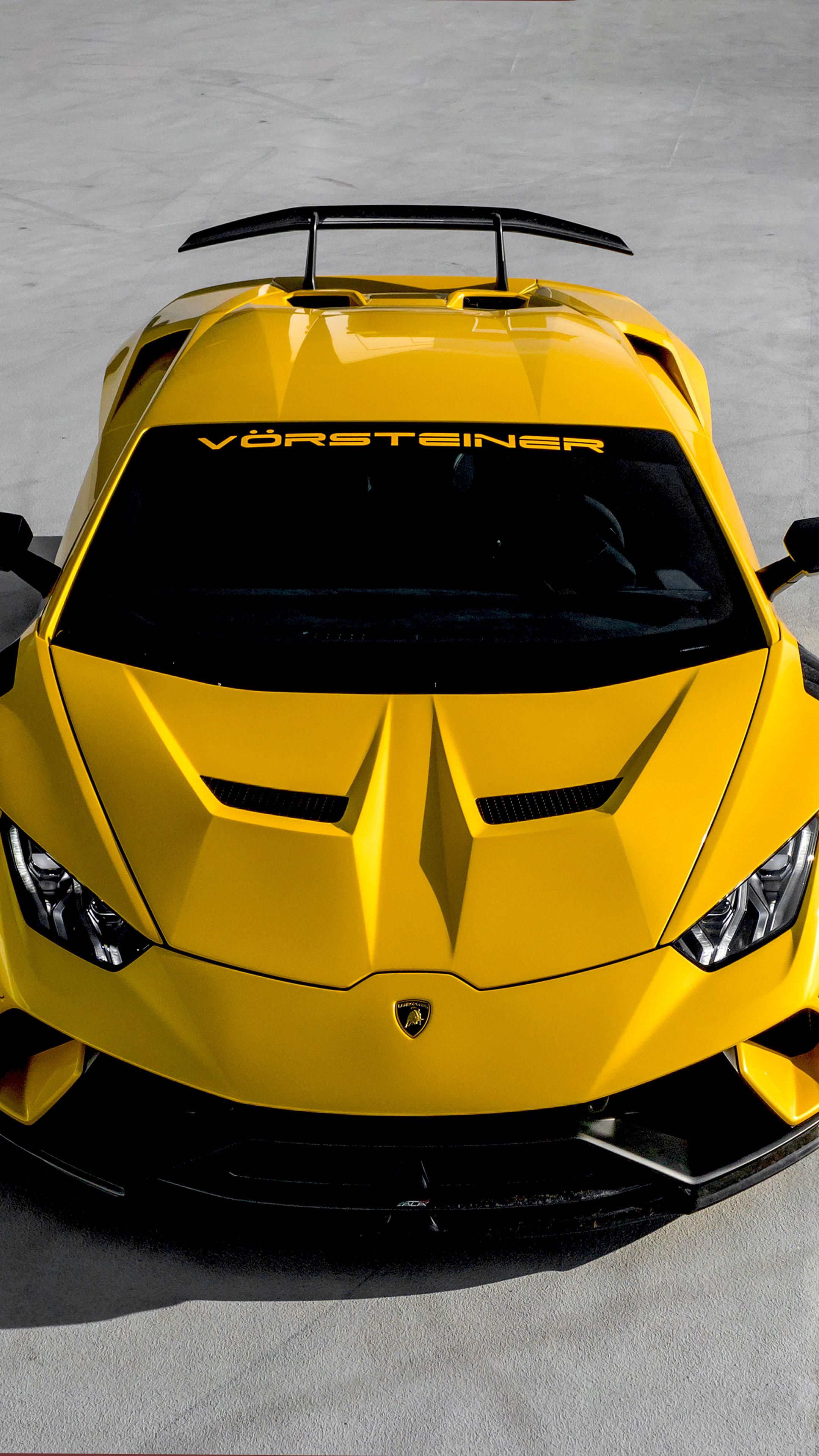 2160x3840 Yellow Lamborghini Huracan Performante 2019 4K Ultra HD Mobile Wallpaper