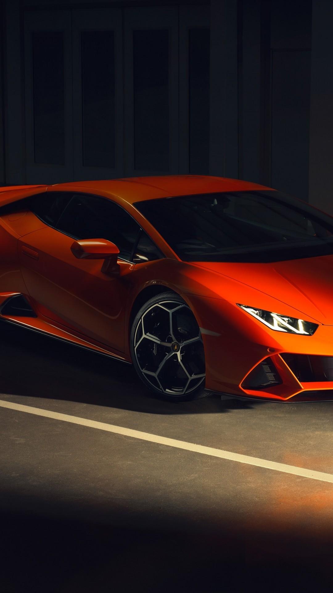 1080x1920 Lamborghini Huracan Evo, Orange Supercars, Side View Ultra HD Lamborghini Huracan Evo