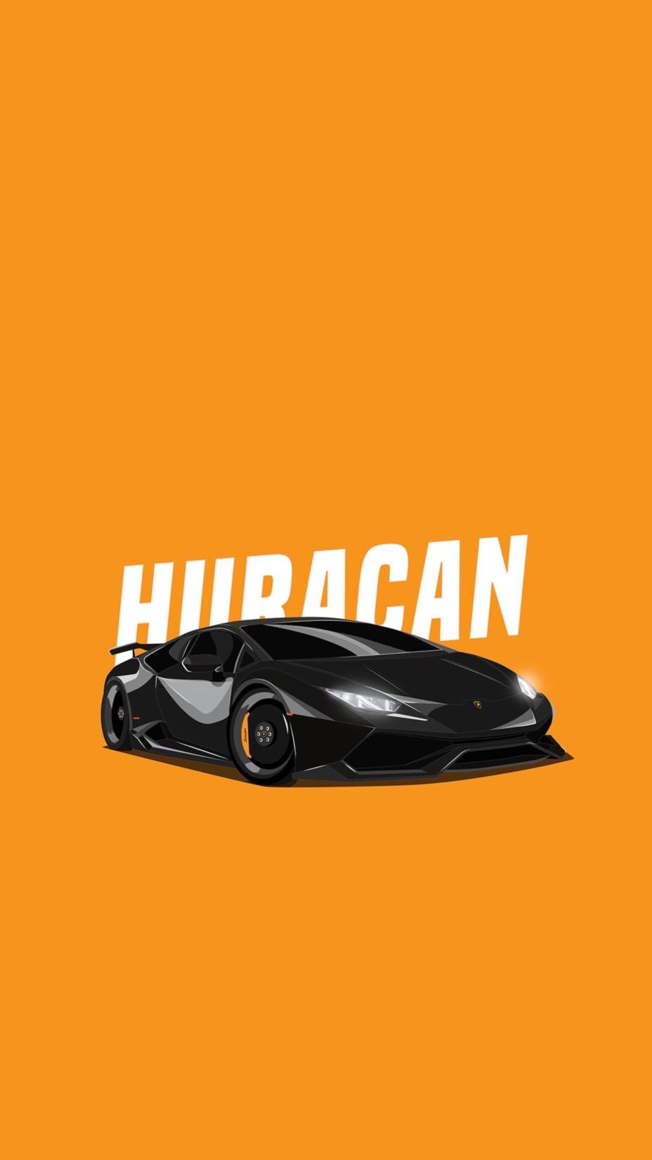 928x1650 Orange Lamborghini Huracan 2020 Phone Wallpaper