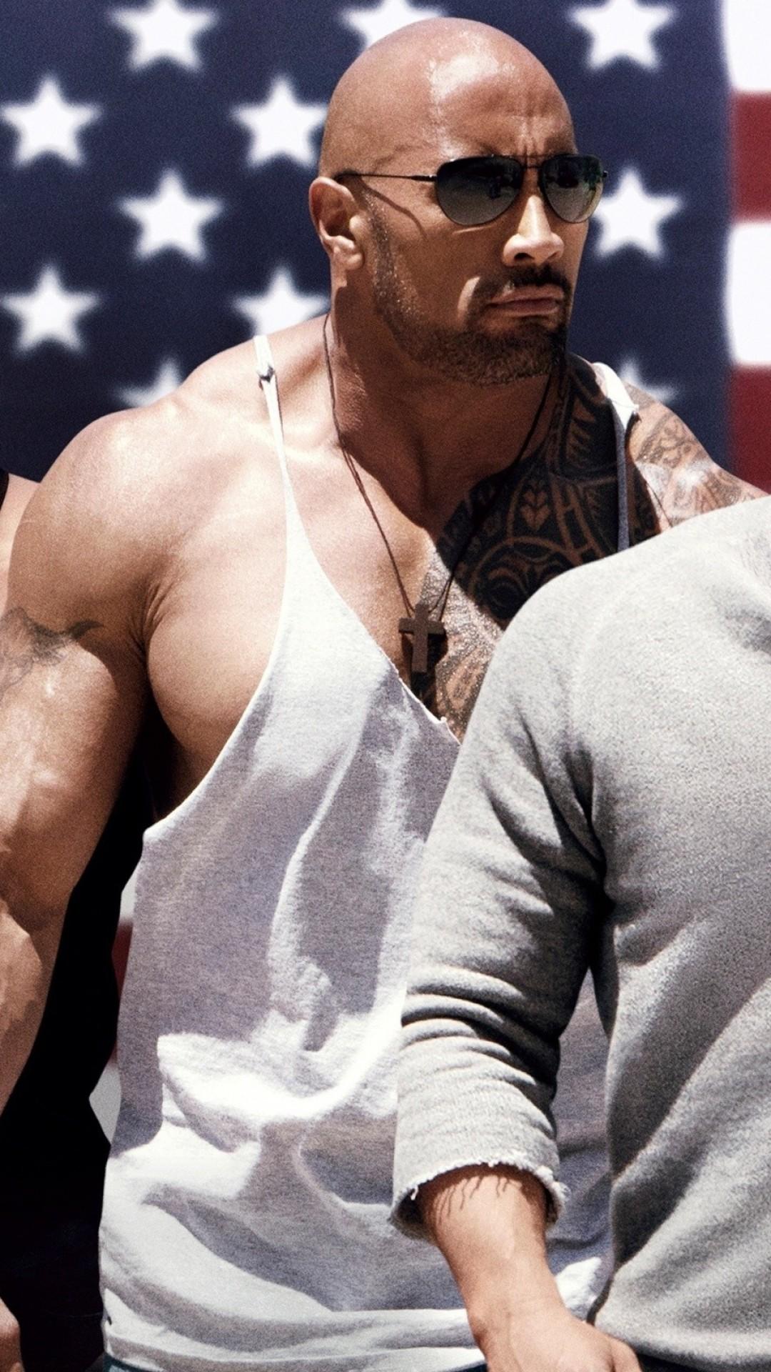 1080x1920 iPhone 7 Plus Dwayne Johnson Wallpaper Pain And Gain