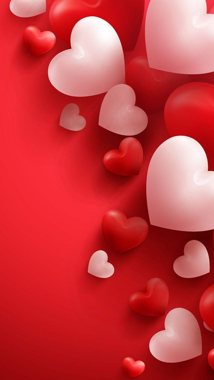 736x1305 Sweet Love HD Love Wallpaper, Pink Hearts HD Background, HD Wallpaper 2019