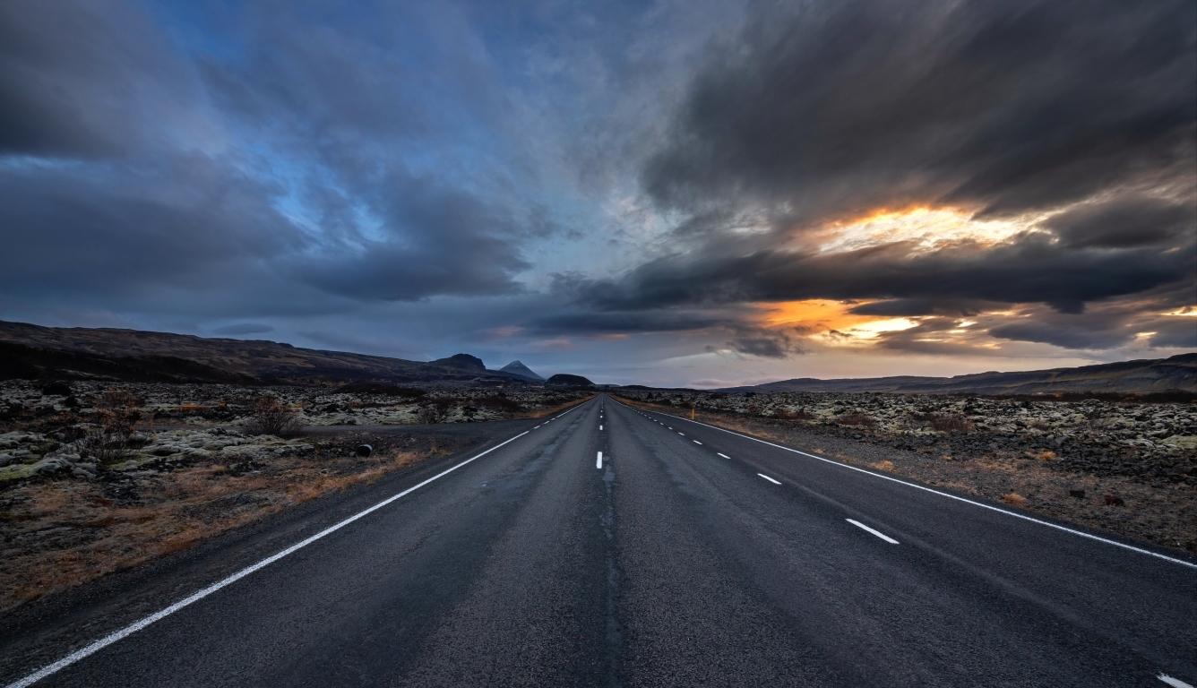 1336x768 Cloudy Empty Road HD Laptop Wallpaper, HD Nature 4K Wallpaper, Image, Photo and Background