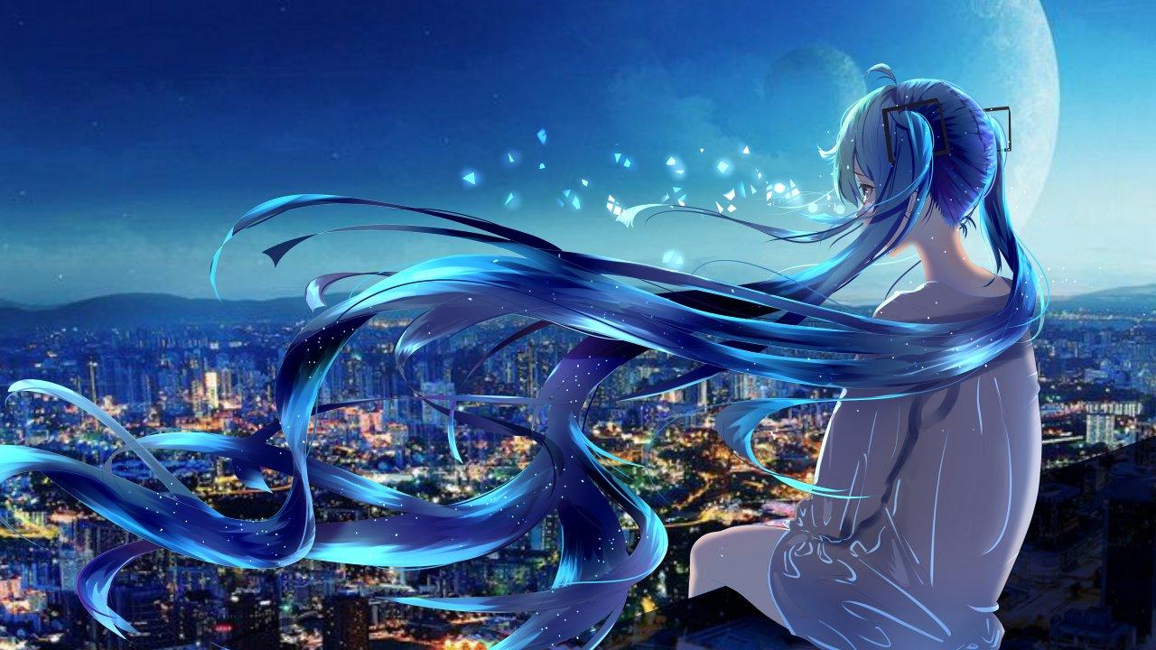 1280x720 Anime girl, Alone, Fantasy, 4k Free deskk wallpaper, Ultra HD