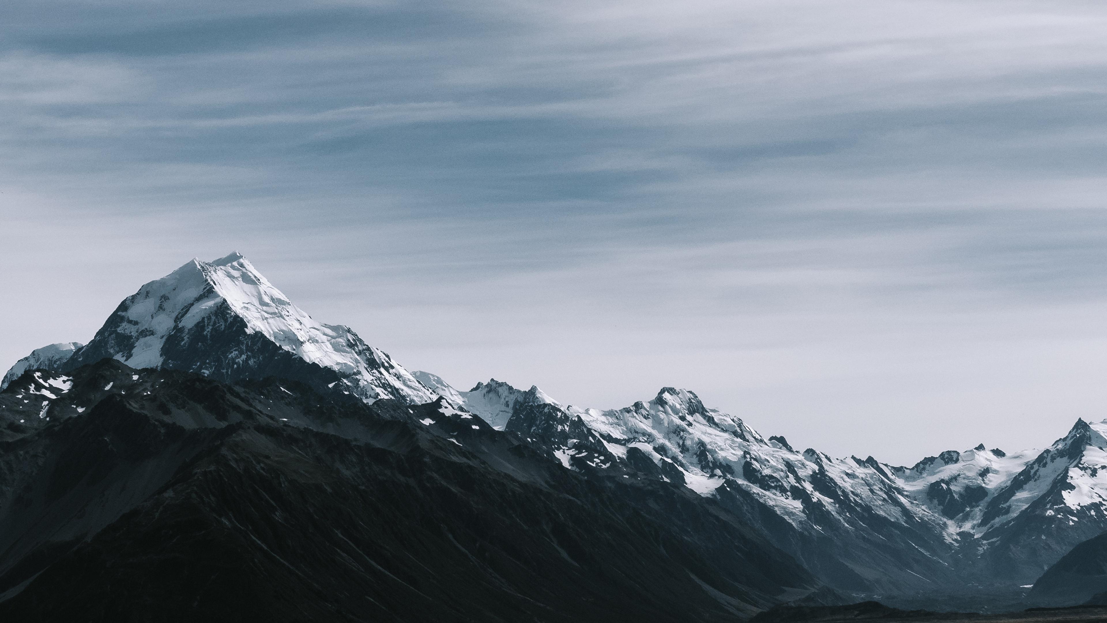 3840x2160 Snow Coated Rocky Mountains 4K Wallpaper