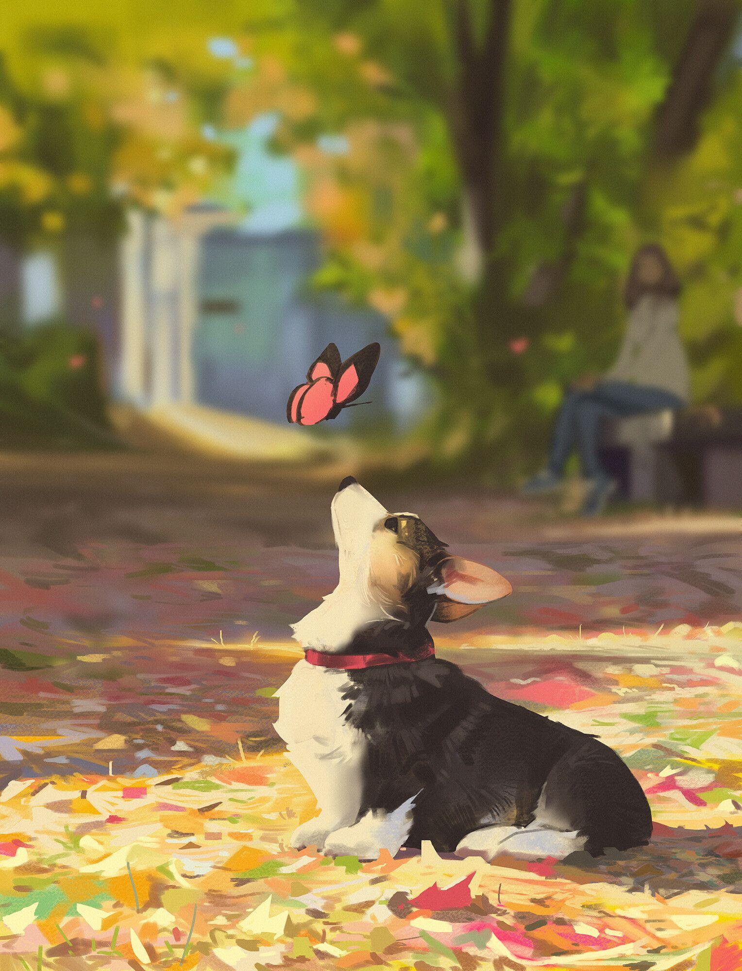 1528x2000 Dog Art Wallpaper