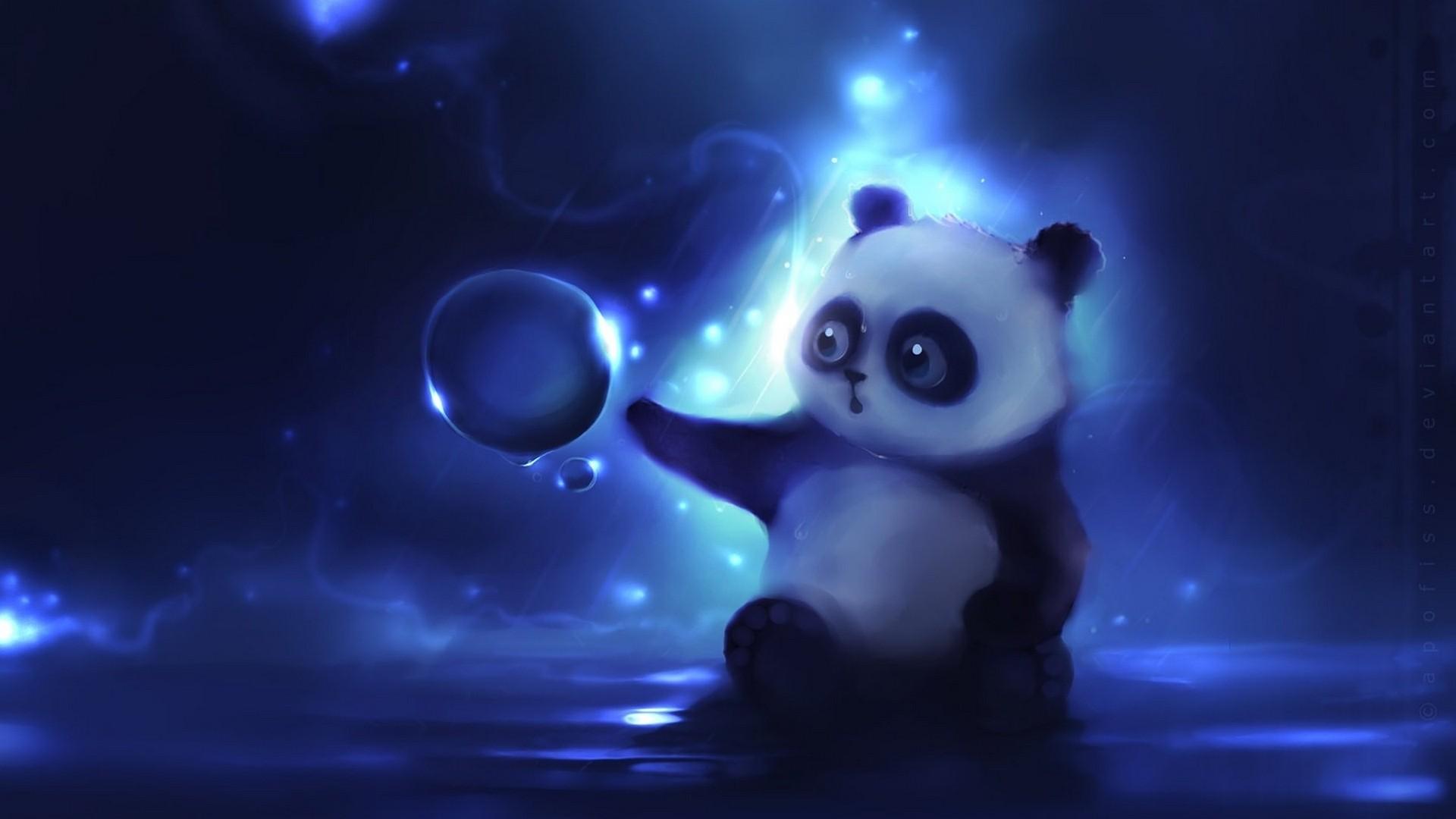 1920x1080 #artwork, #panda, #animals, #fantasy art, wallpaper. Mocah HD Wallpaper