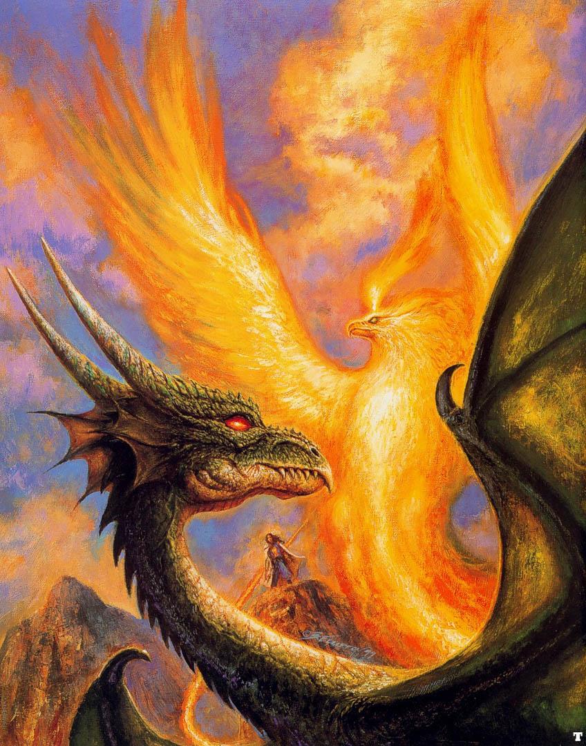 848x1080 phoenix wallpaper, dragon, mythology, fictional character, mythical creature, cg artwork, cryptid, painting, art, green dragon, supernatural creature