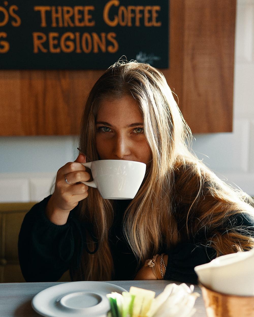 1000x1250 Girl Drinking Coffee Picture. Download Free Image