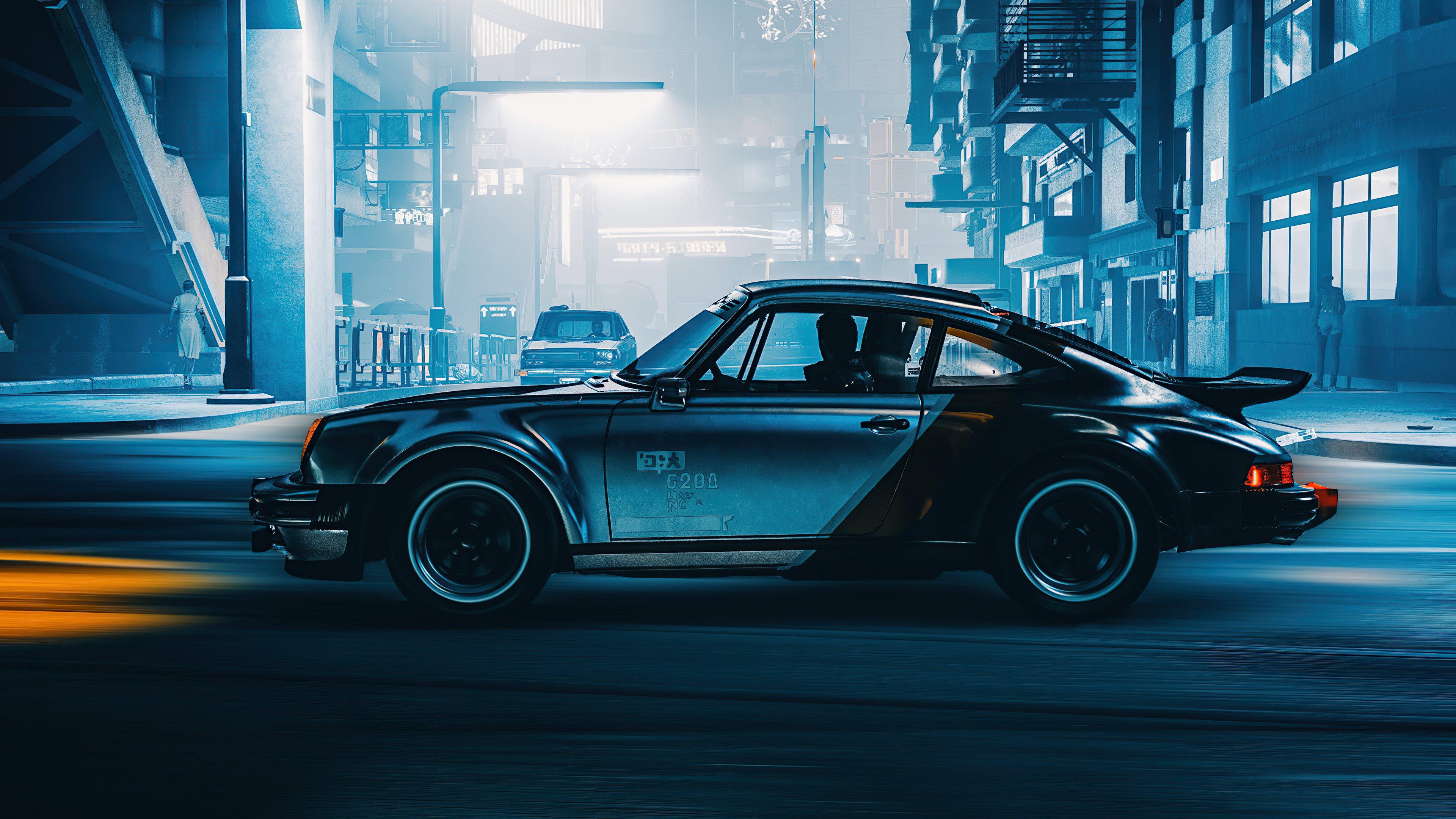 3840x2160 Silverhand Porsche Cyberpunk 2077 Wallpaper 5k Ultra HD