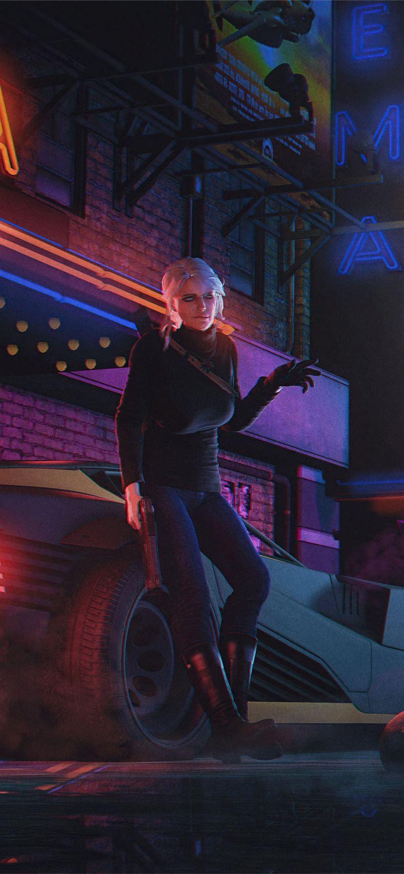 828x1792 ciri in cyberpunk life 5k iPhone 11 Wallpaper Free Download