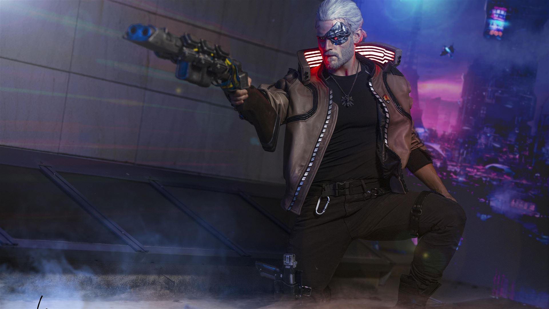 1920x1080 witcher 5k cyberpunk iMac Wallpaper Download