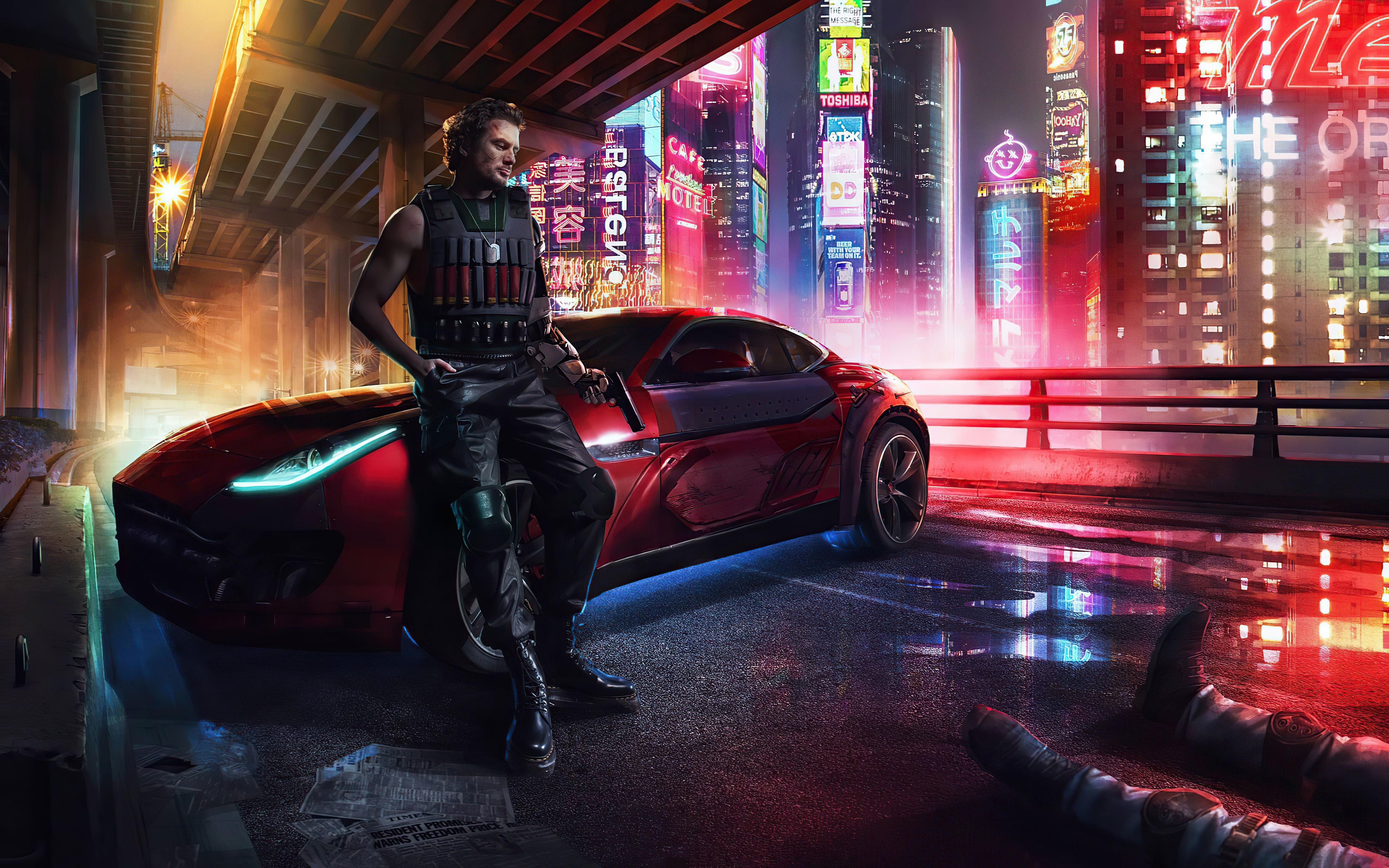 5120x3200 Cyberpunk Mafia gang boy 2021 Game 5K Poster