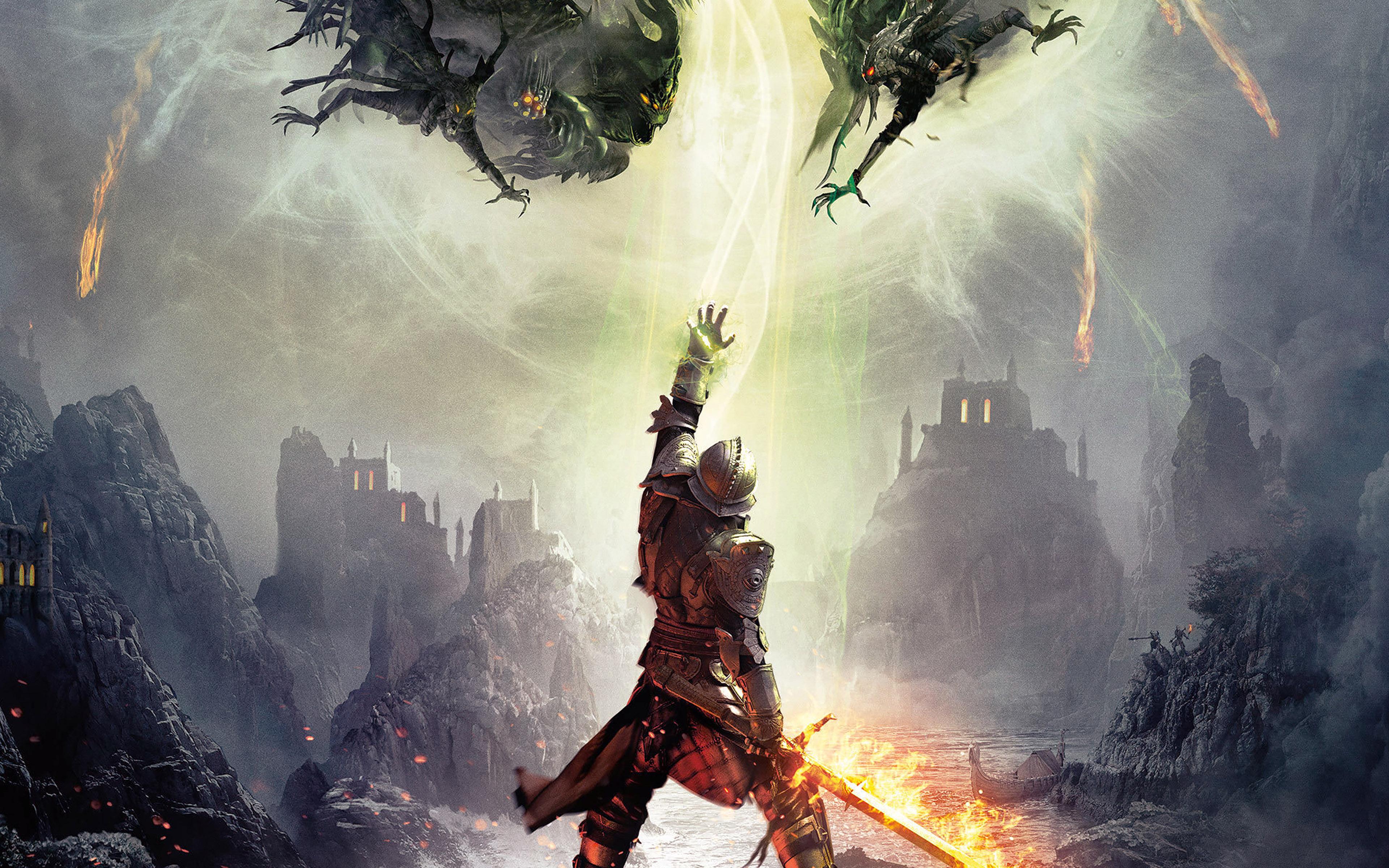 3840x2400 wallpaper for desktop, laptop. dragon age inquisition game illust art