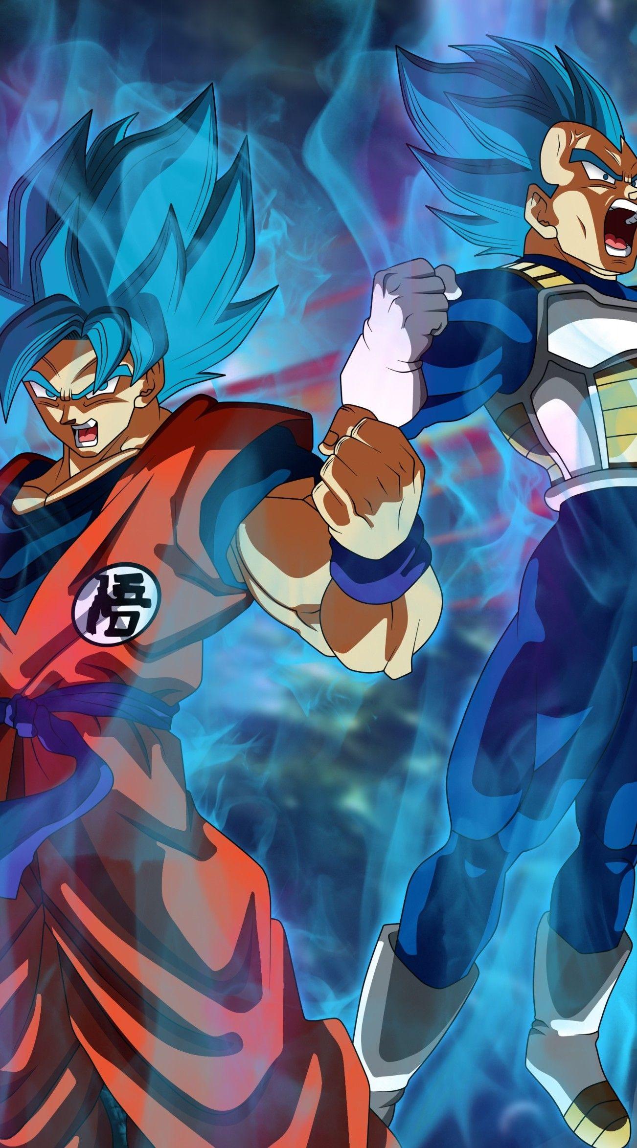 1302x2348 Goku & Vegeta Super Saiyan Blue, Dragon Ball Super. Anime dragon ball super, Dragon ball super wallpaper, Dragon ball z