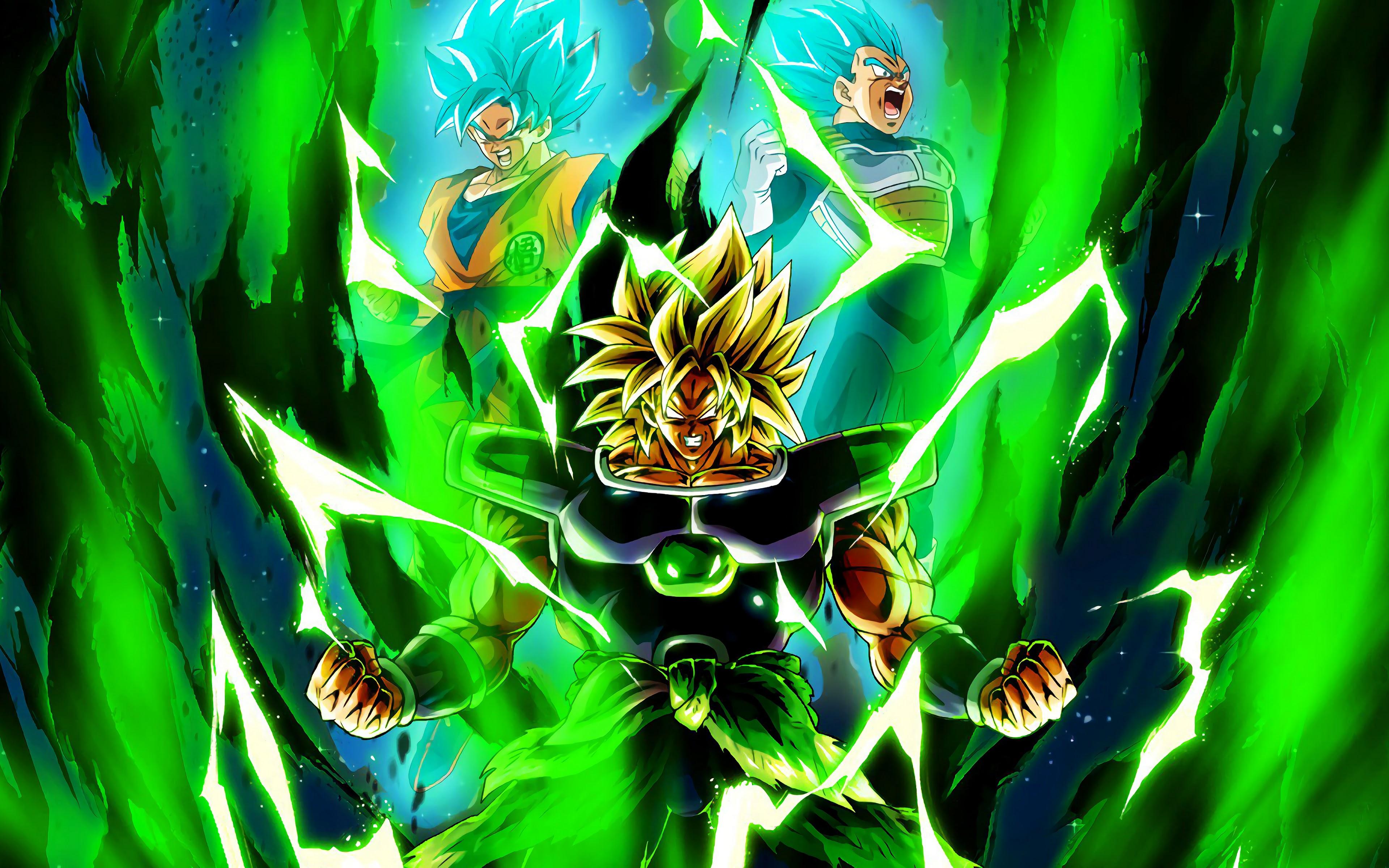 3840x2400 Dragon Ball Super: Broly Goku Vegeta 4K Wallpaper