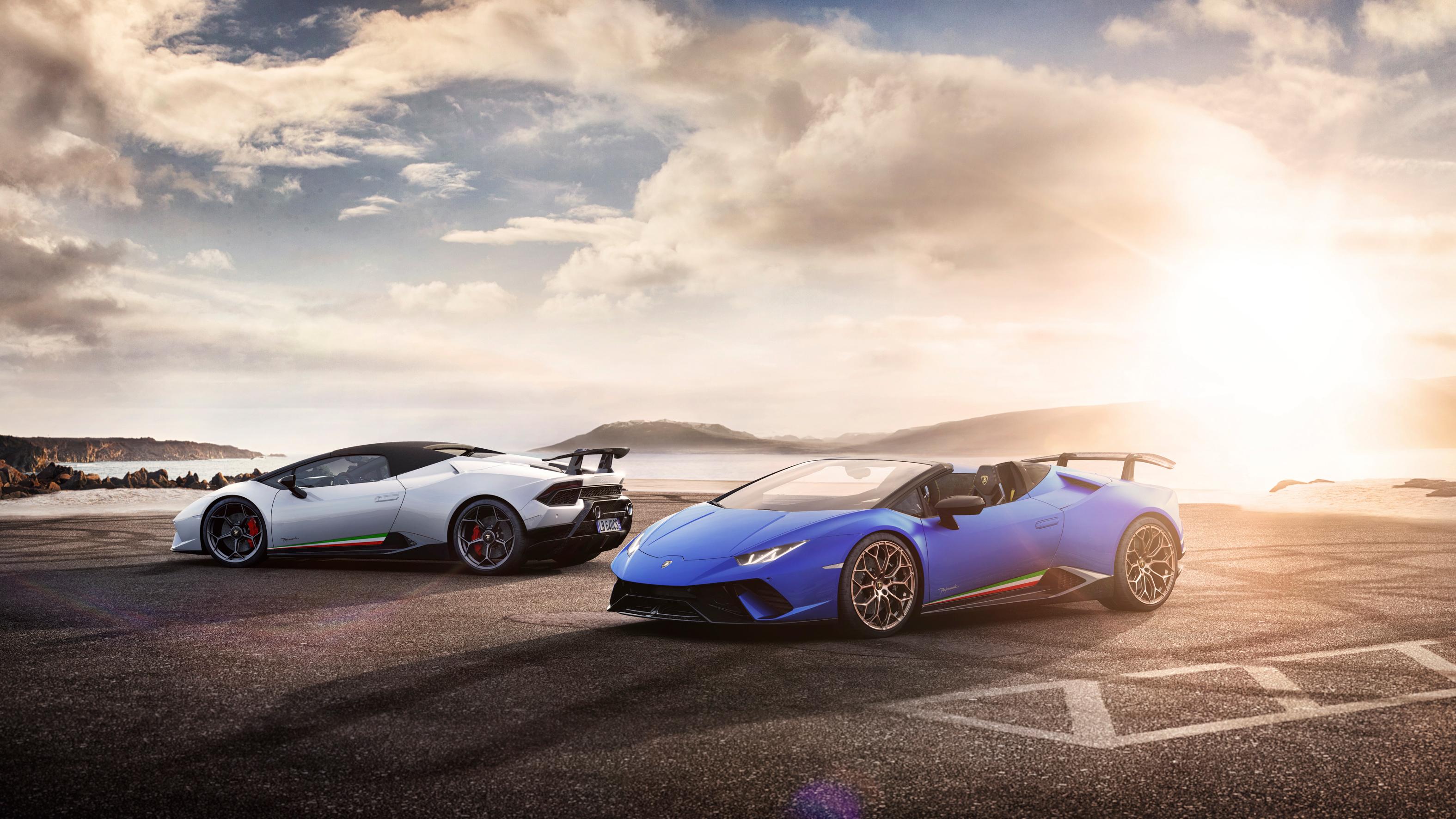 3150x1772 Wallpaper 4k Lamborghini Huracan Perfomante Spyder Geneva Motor Show 2018 4K Wallpaper