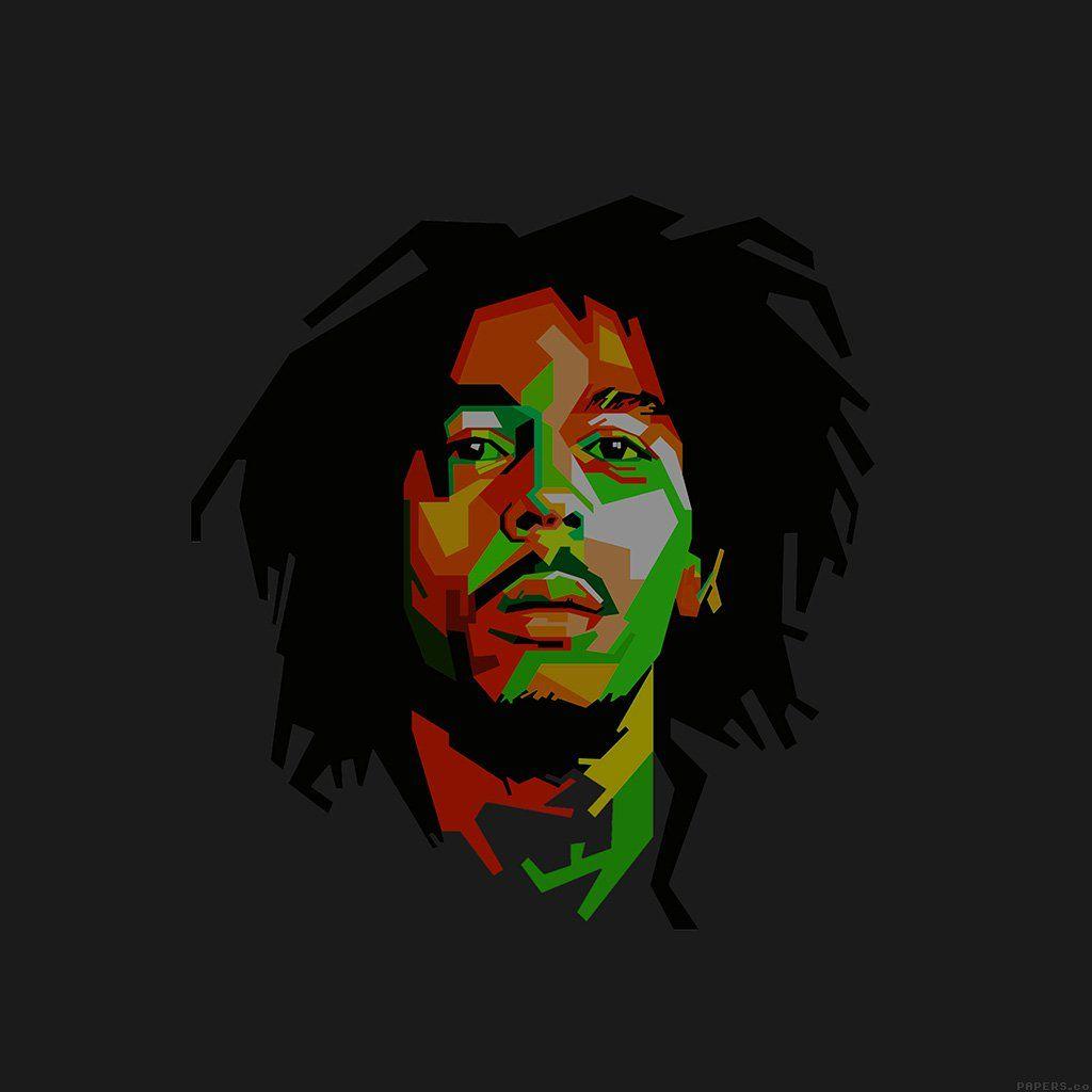 1024x1024 I Love Papers. bob marley dark art illust music reggae celebrity