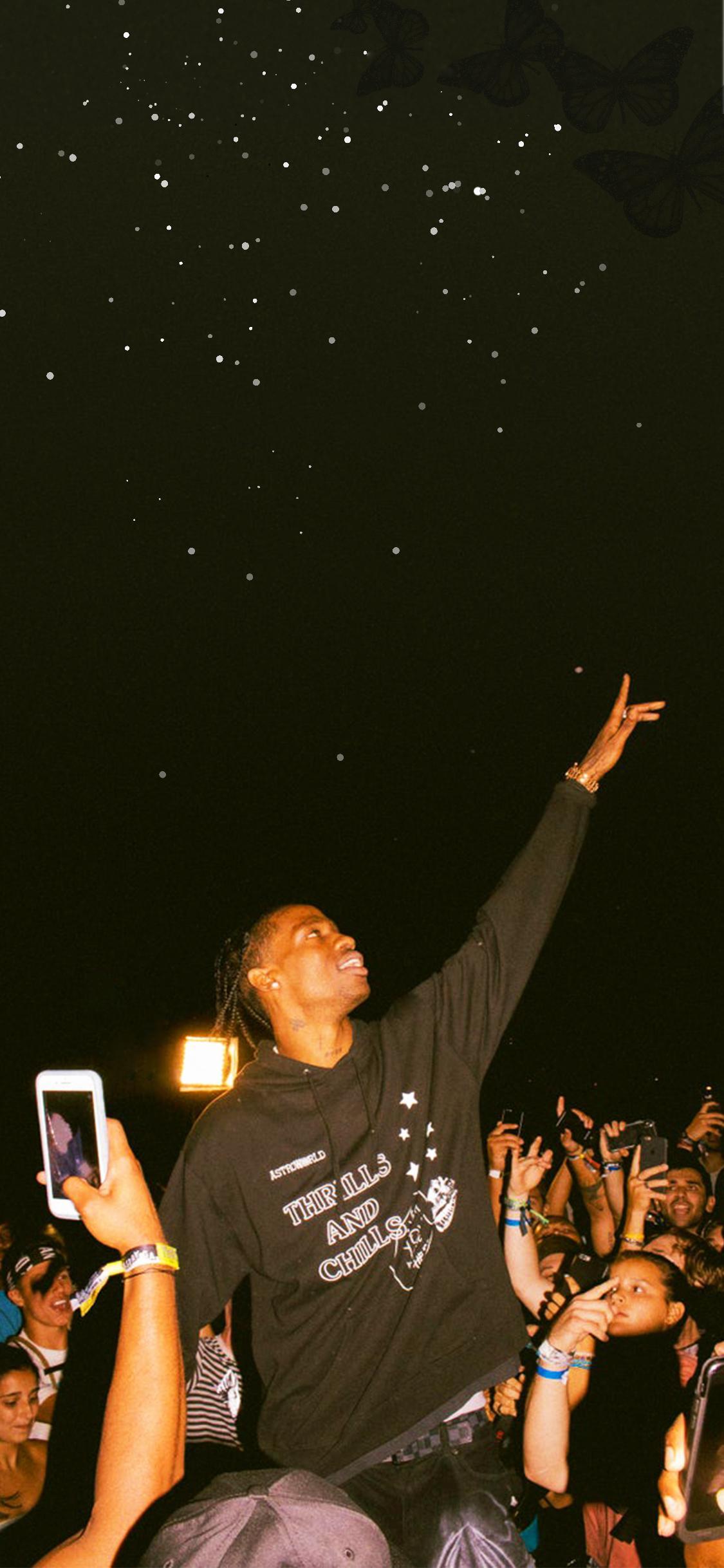 1125x2436 someone posted a pretty dope photo the other day. Made it into a wallpaper.: travisscott