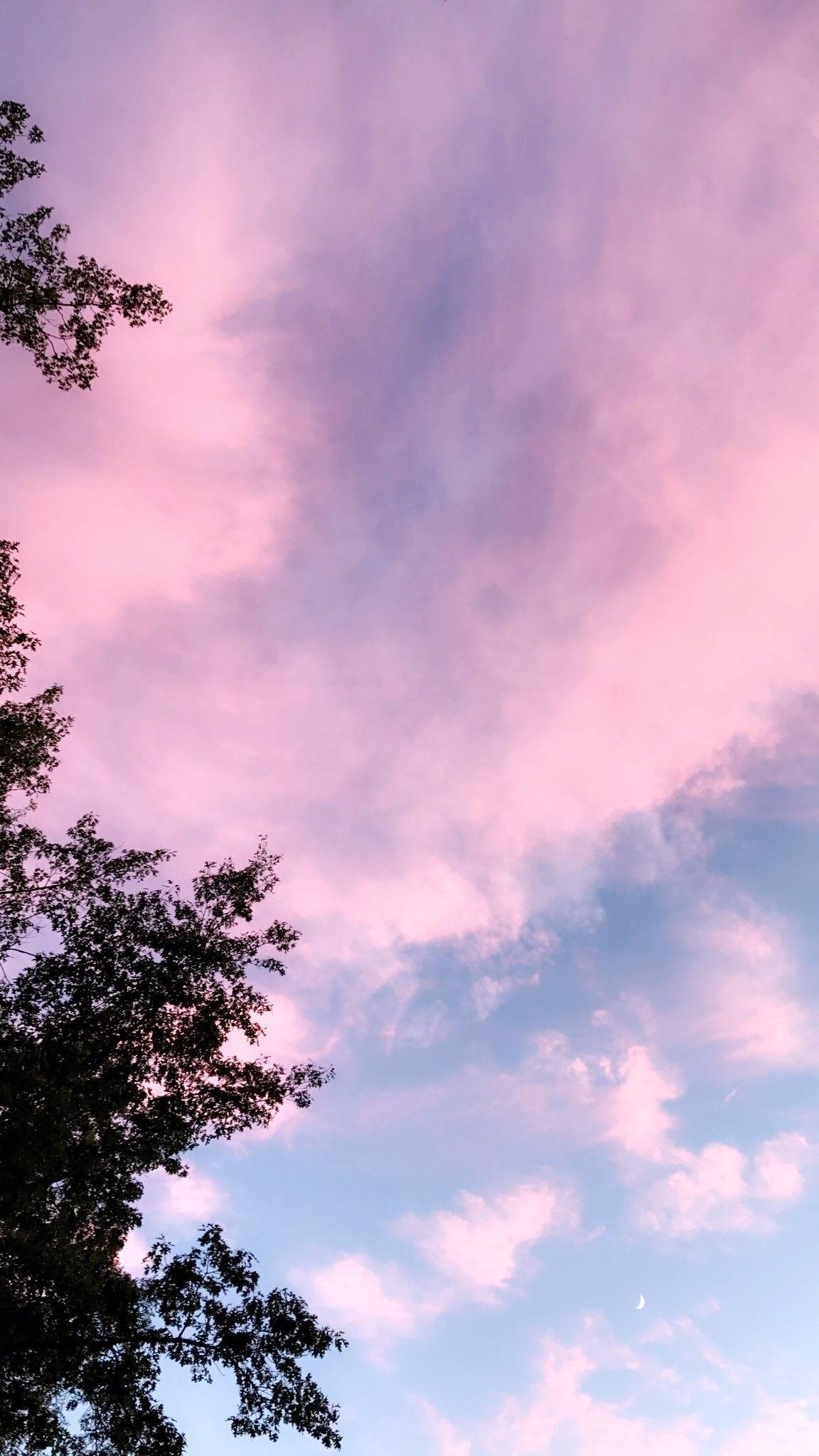 Download Pretty Purple Cloudy Night Sky Wallpaper  Wallpaperscom