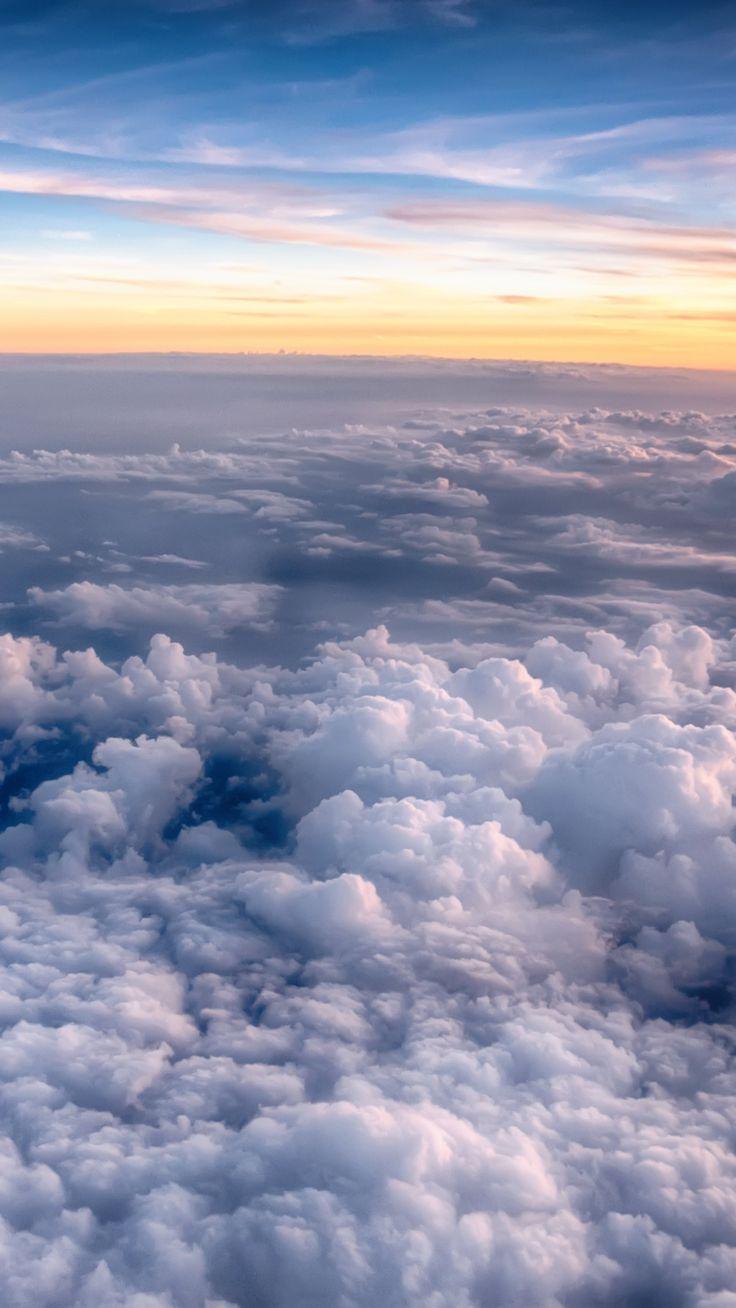 736x1308 Sunset, sky, sea of clouds, 1080x1920 wallpaper. Cloud wallpaper, Sky aesthetic, Beautiful wallpaper