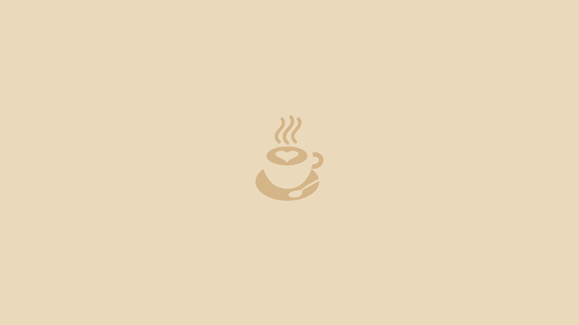 1920x1080 minimalism, beige, coffee. Mocah HD Wallpaper