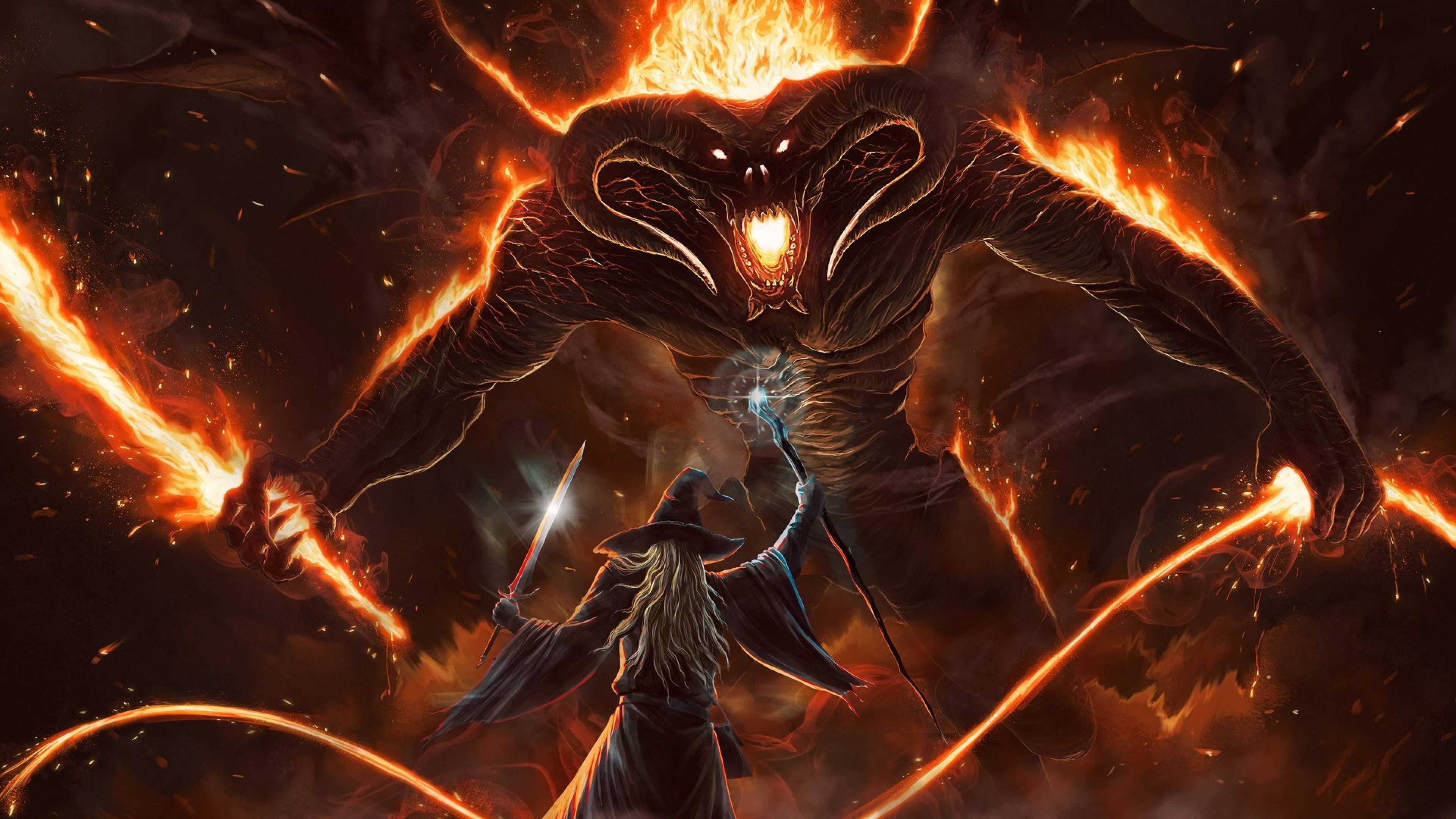 3840x2160 Gandalf The Lord of the Rings Art 4K Wallpaper, HD Fantasy 4K Wallpaper, Image, Photo and Background