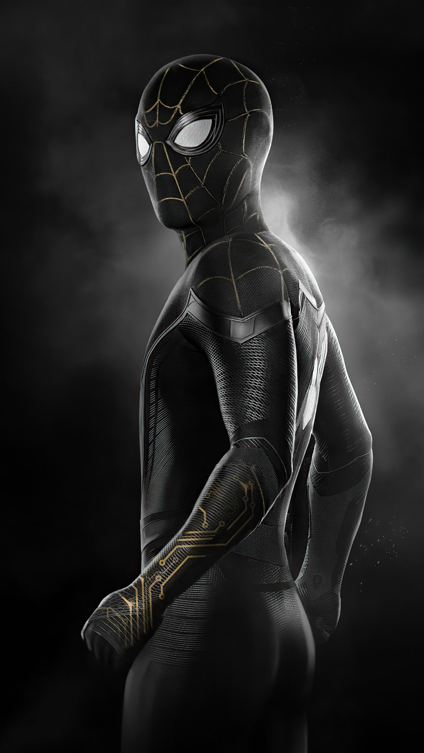 1440x2560 Spider Man No Way Home Black Gold Suit 4k Samsung Galaxy S S7 , Google Pixel XL , Nexus 6P , LG G5 HD 4k Wallpaper, Image, Background, Photo and Picture