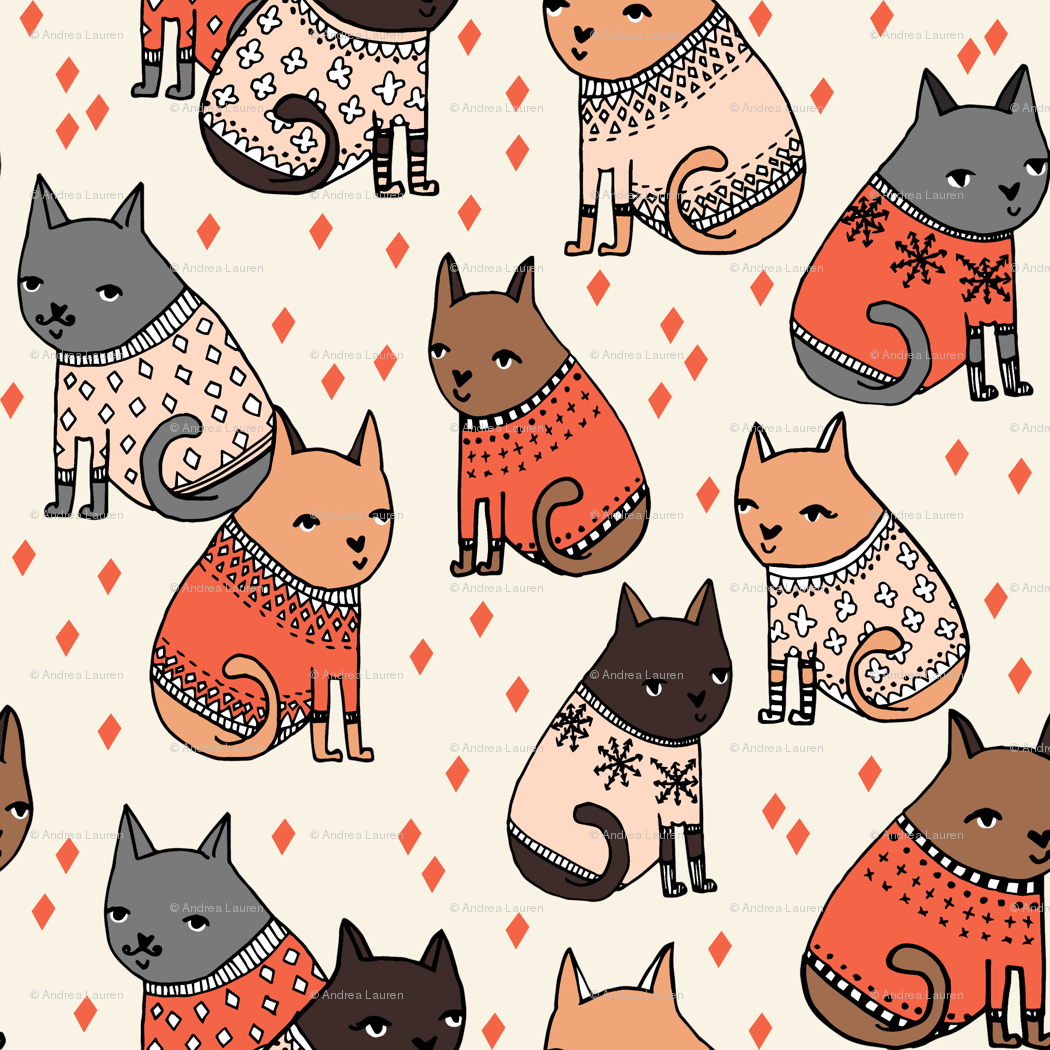 1050x1050 Cat Design Wallpaper